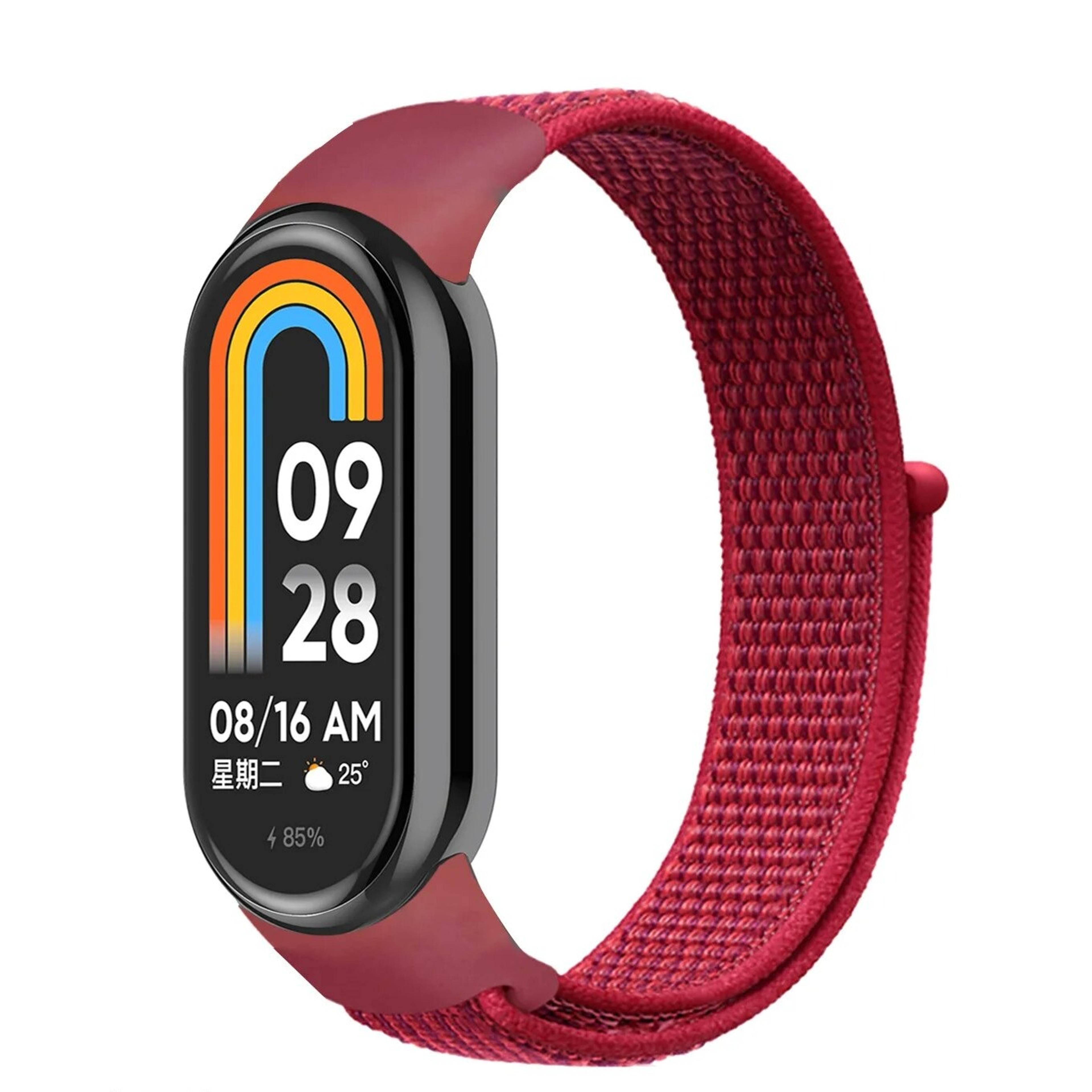 Nylon watch strap with velcro for Xiaomi Mi Band 8breathable wristband for Xiaomi Mi Band 8 loop wat