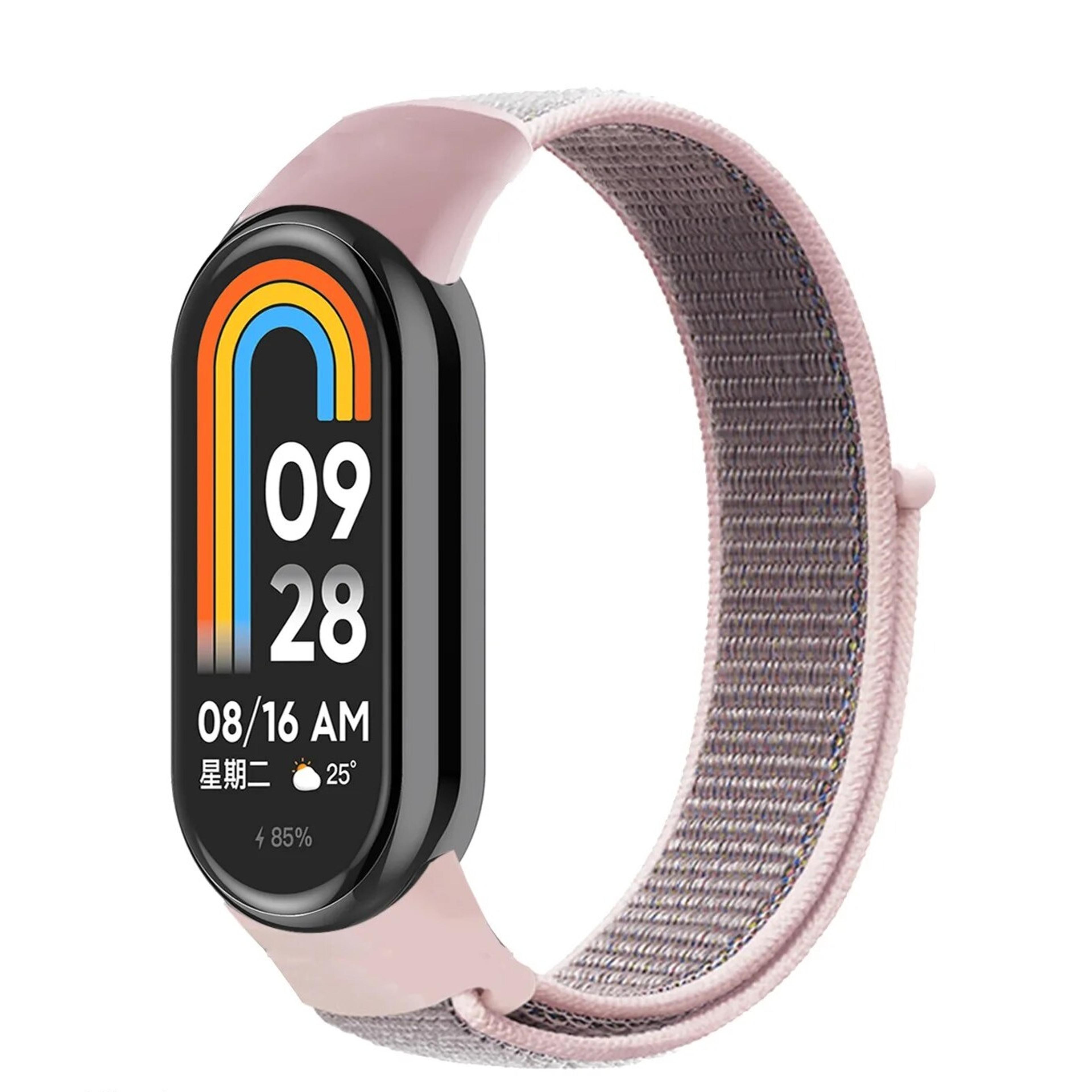Nylon watch strap with velcro for Xiaomi Mi Band 8breathable wristband for Xiaomi Mi Band 8 loop wat
