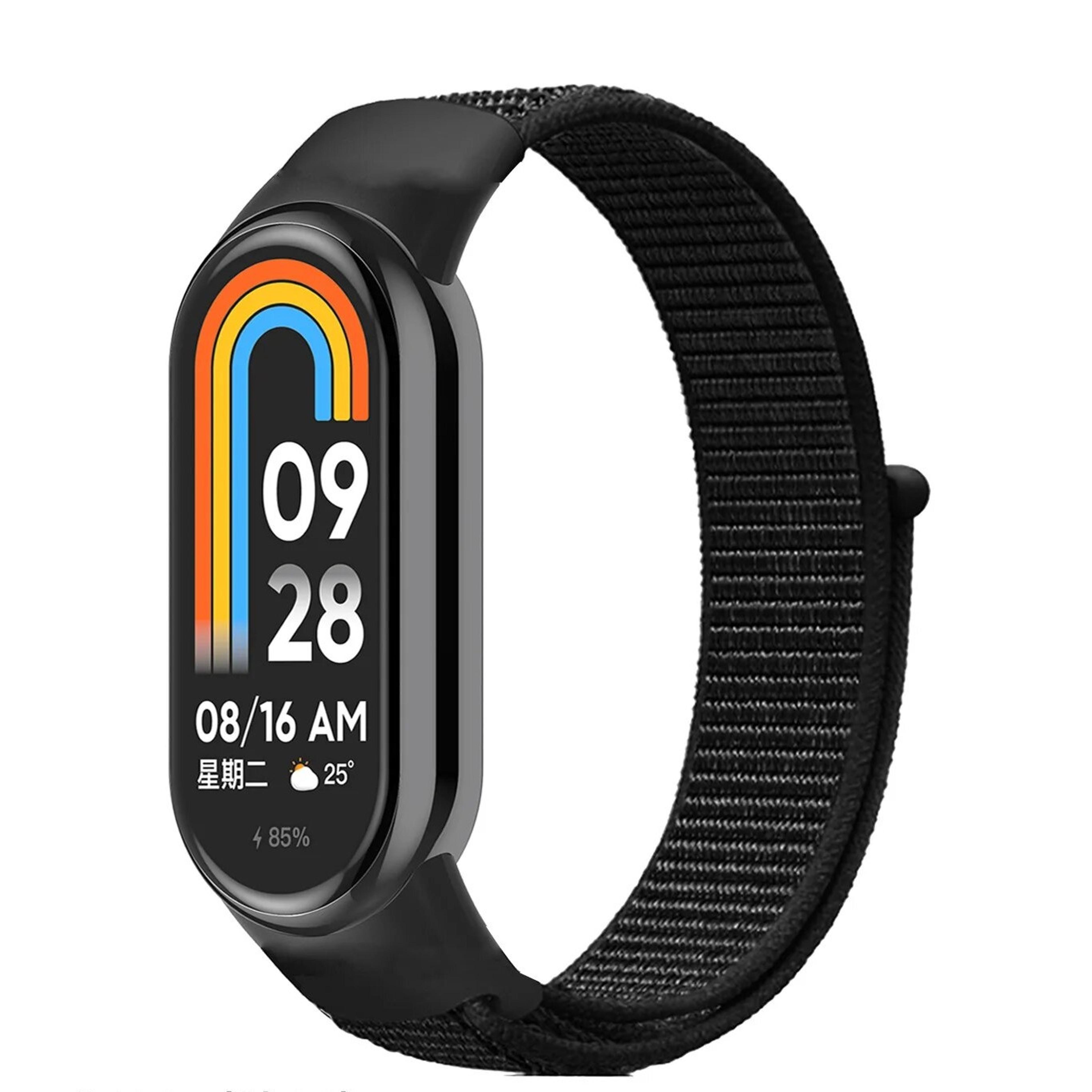 Nylon watch strap with velcro for Xiaomi Mi Band 8breathable wristband for Xiaomi Mi Band 8 loop wat