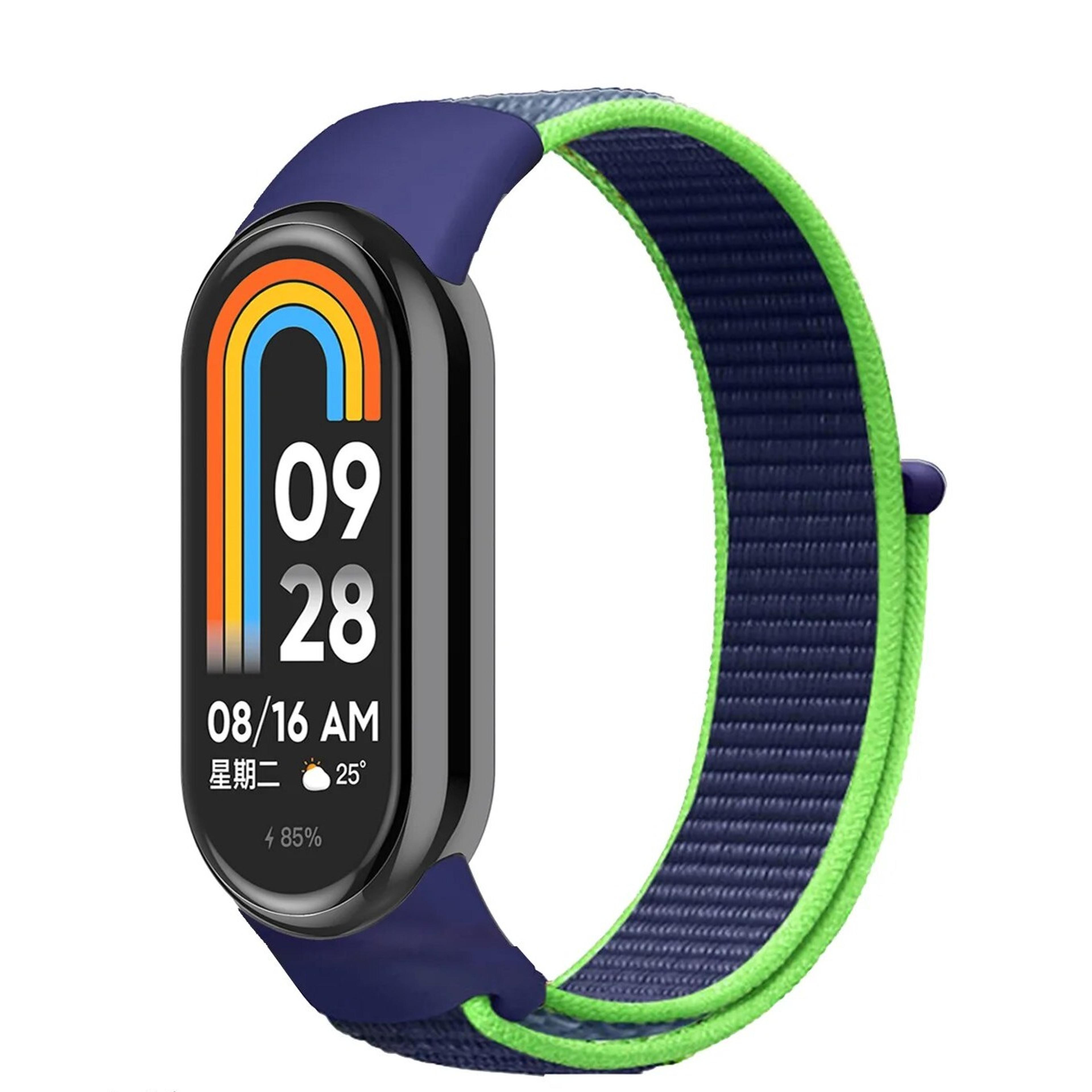 Nylon watch strap with velcro for Xiaomi Mi Band 8breathable wristband for Xiaomi Mi Band 8 loop wat
