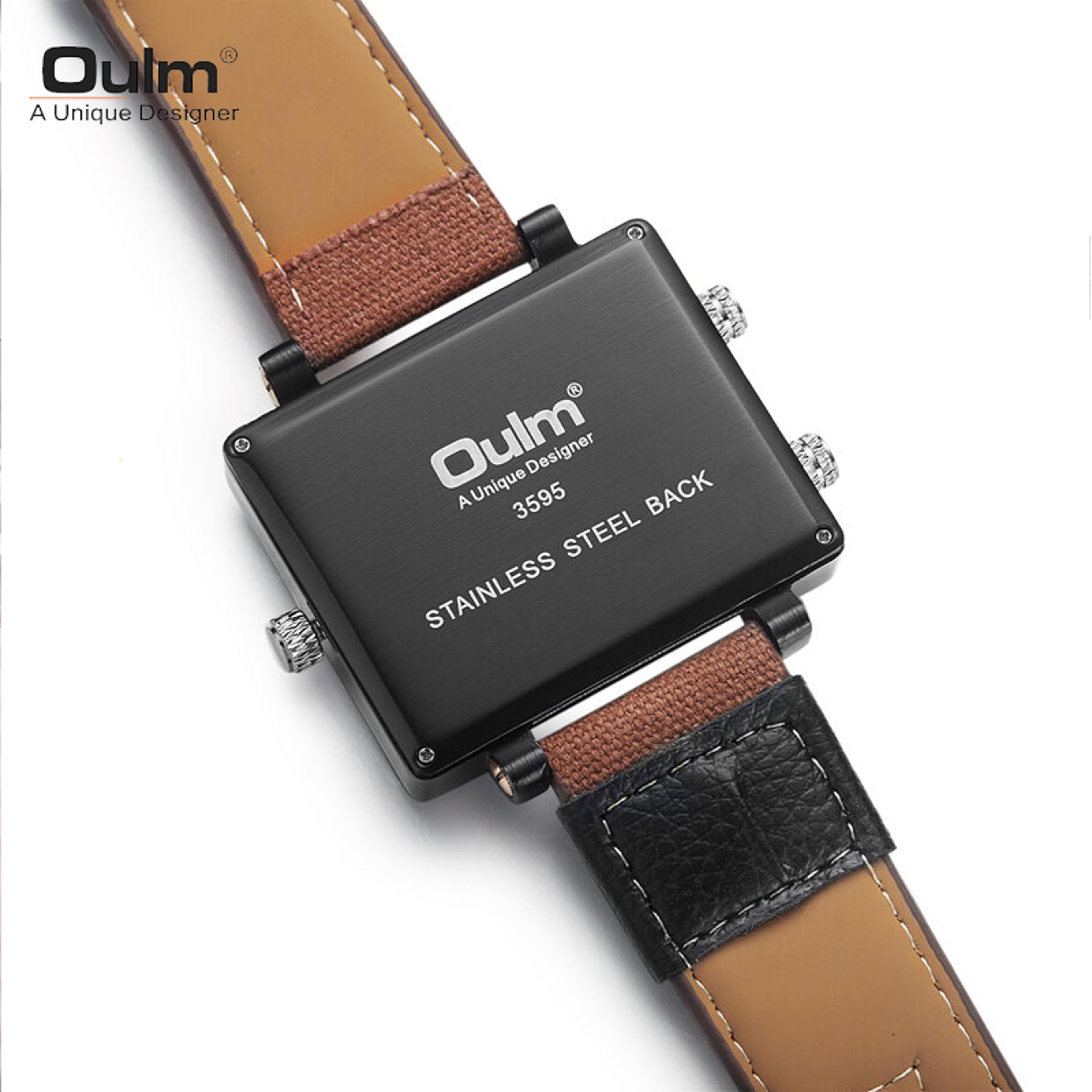 Designer Mens Quartz Watch With Fabric Leather Strap 3