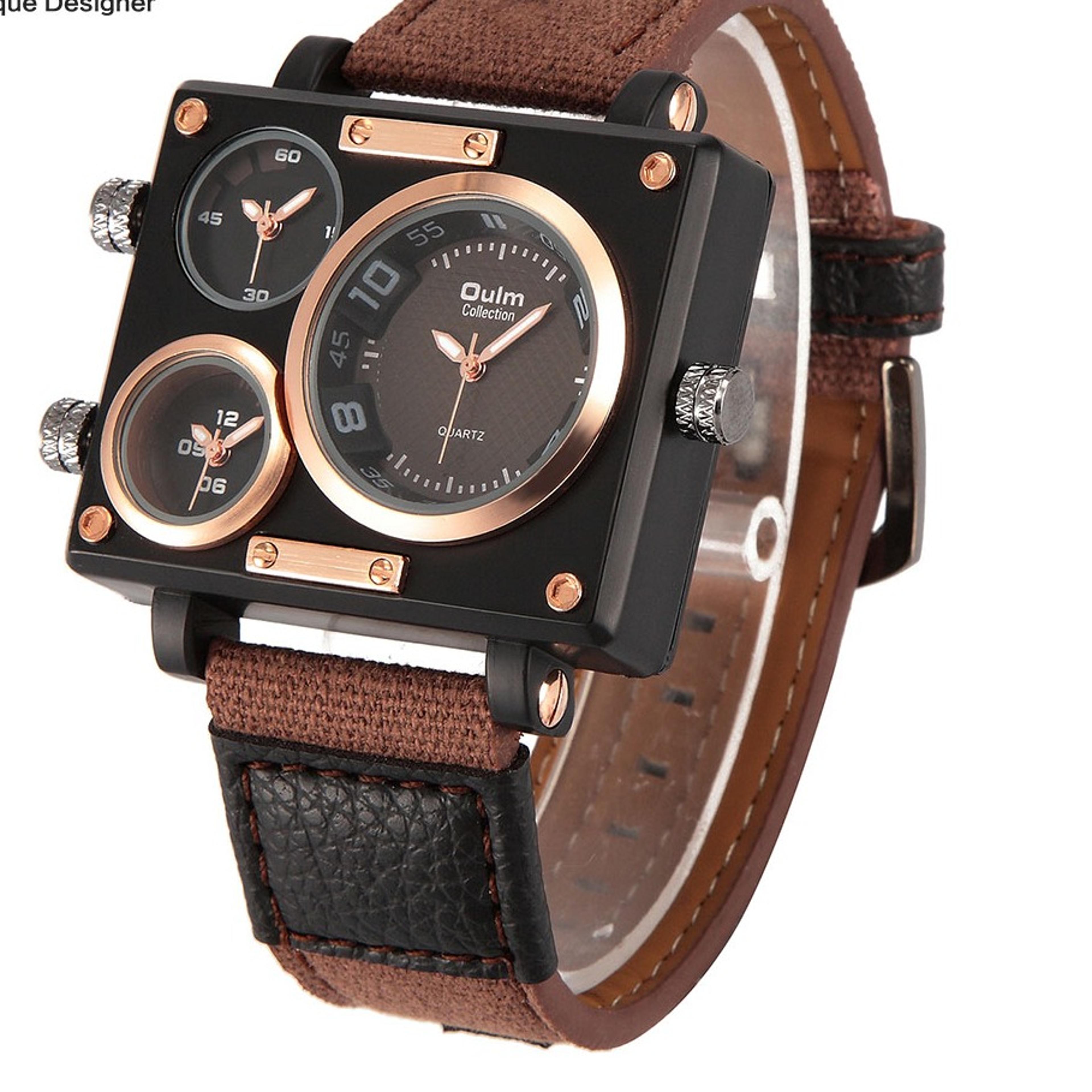 Oulm Brand New Style Unique Designer Mens Watch High Quality Fabric Leather Quartz Watch Fashion Spj
