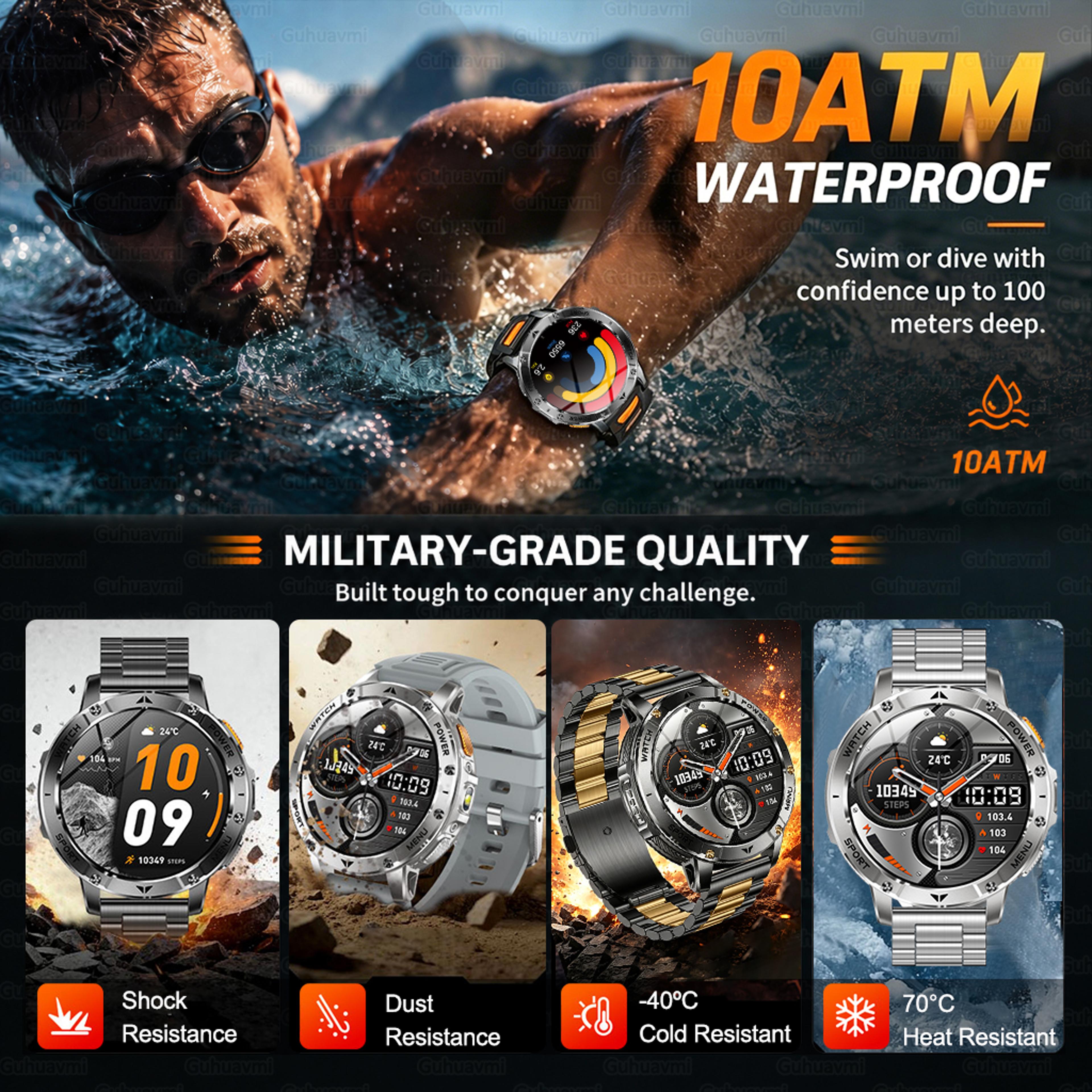 Rugged GPS Smart Watch With AMOLED Display Battery  Water Proofing 2