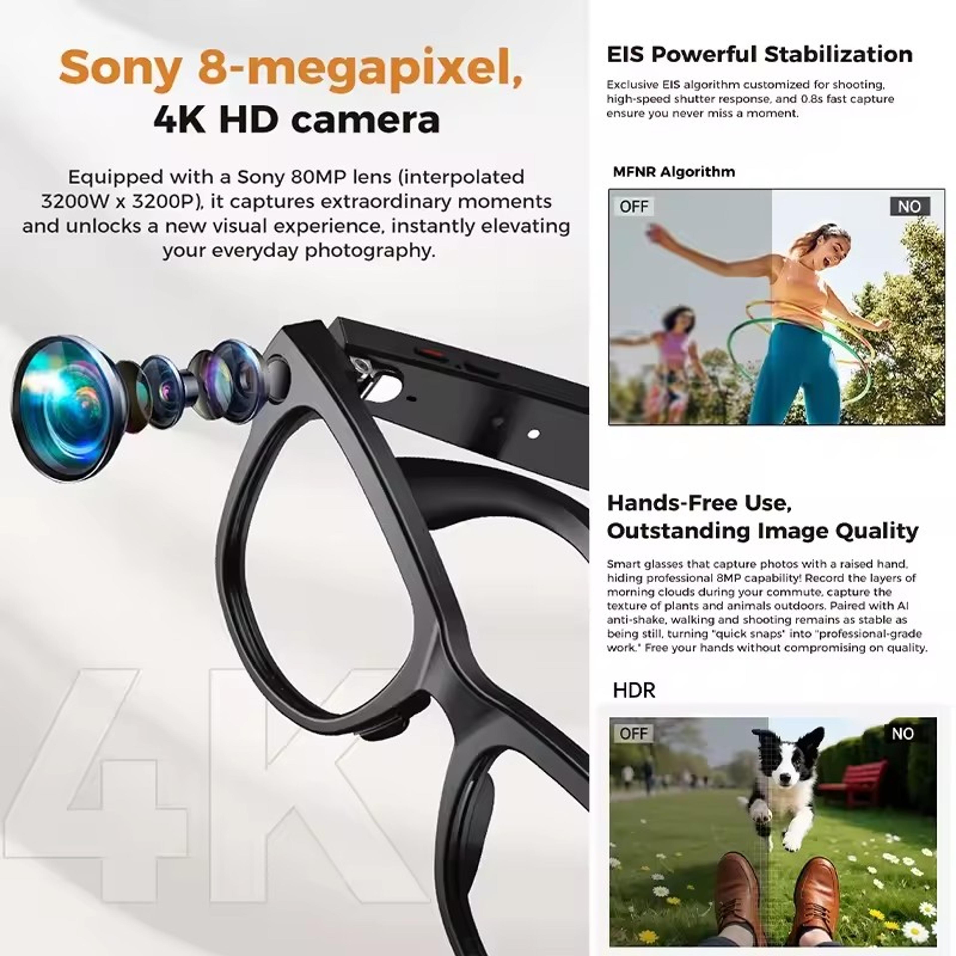 AI Smart Glasses With Camera Language Translator  Charging Case 2