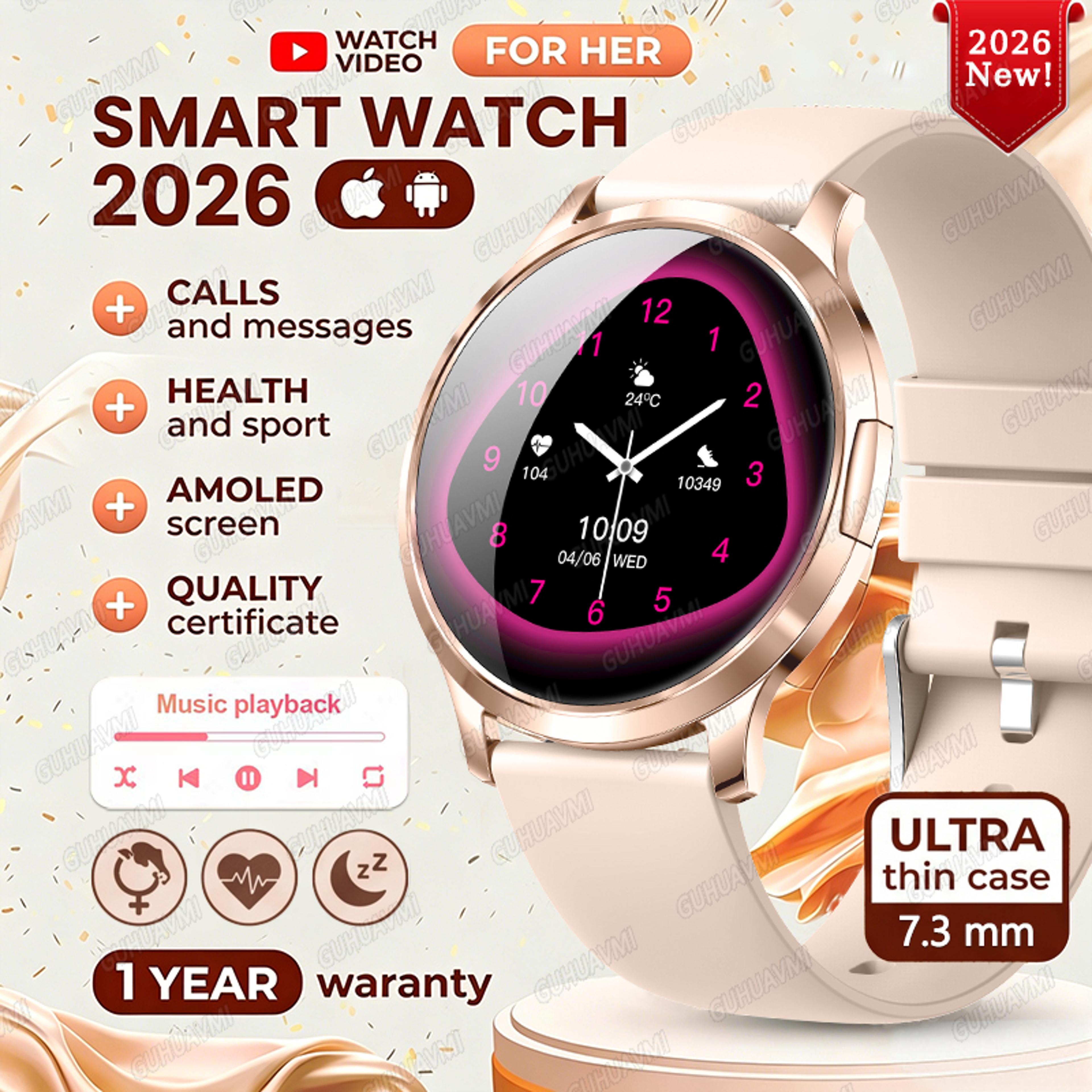 LumiFit AMOLED Smart Watch For Women With Bluetooth Calling And Fitness Tracking 20