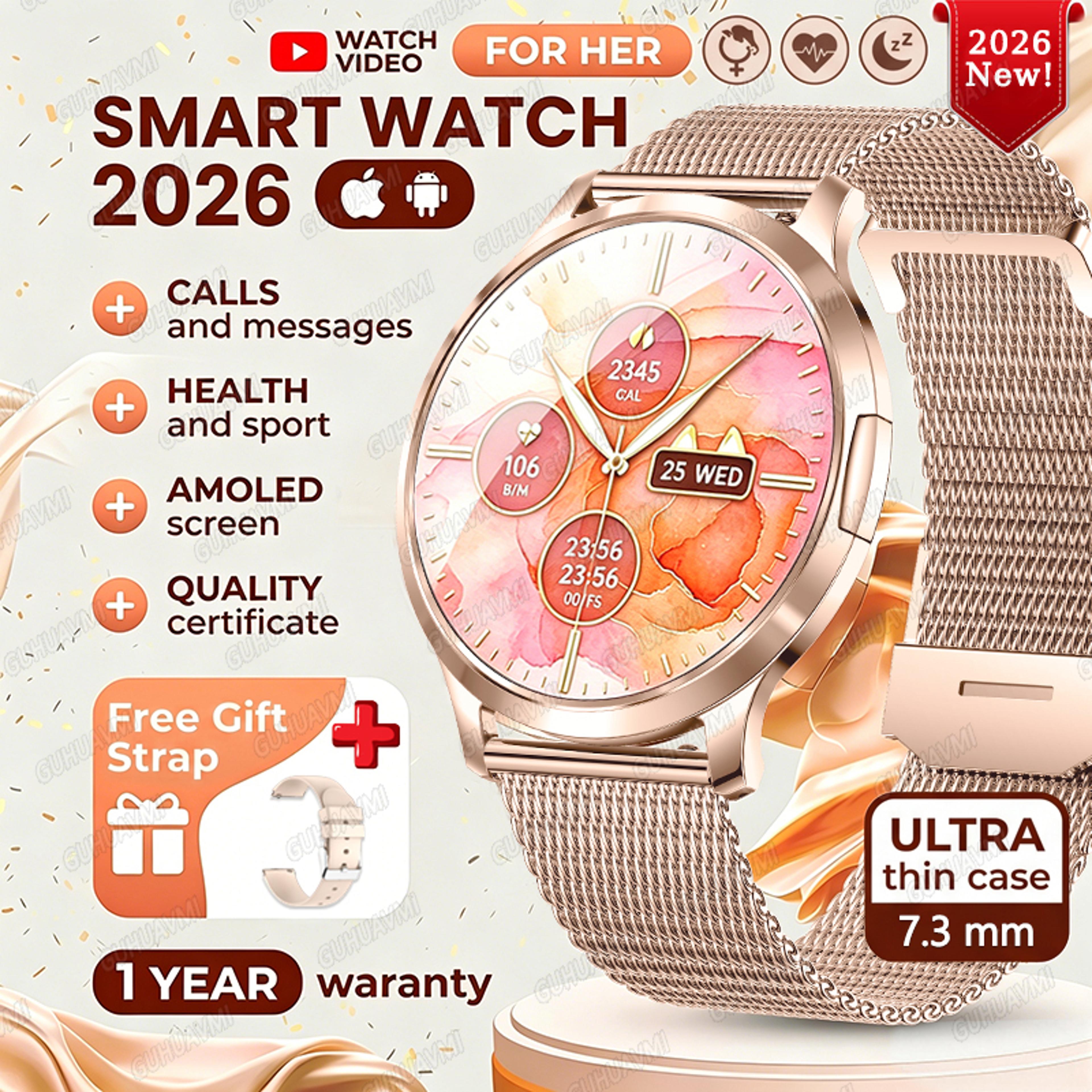 LumiFit AMOLED Smart Watch For Women With Bluetooth Calling And Fitness Tracking 22