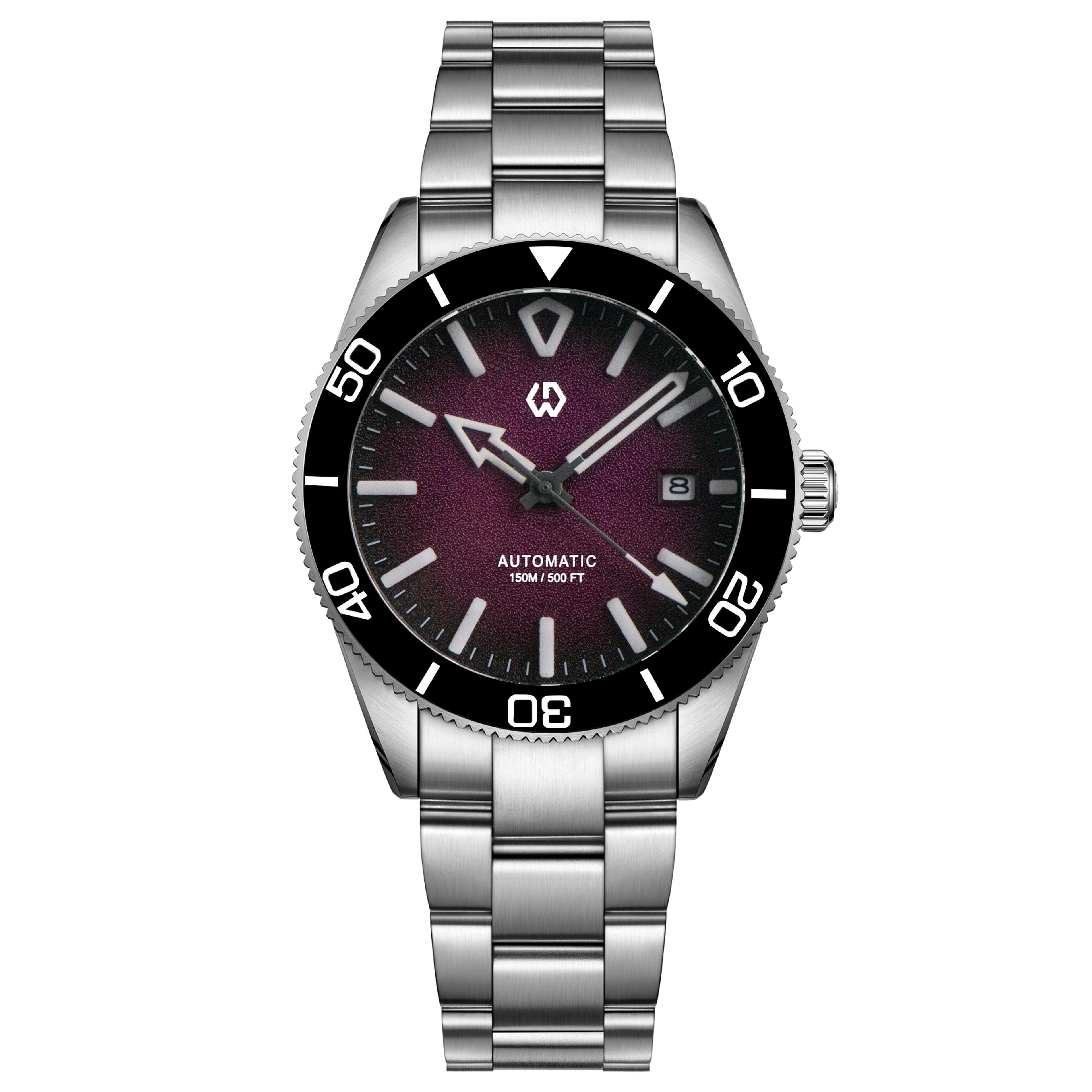 Mens Automatic Dive Watch With Luminous Dial Ceramic Bezel  Sapphire Crystal 0