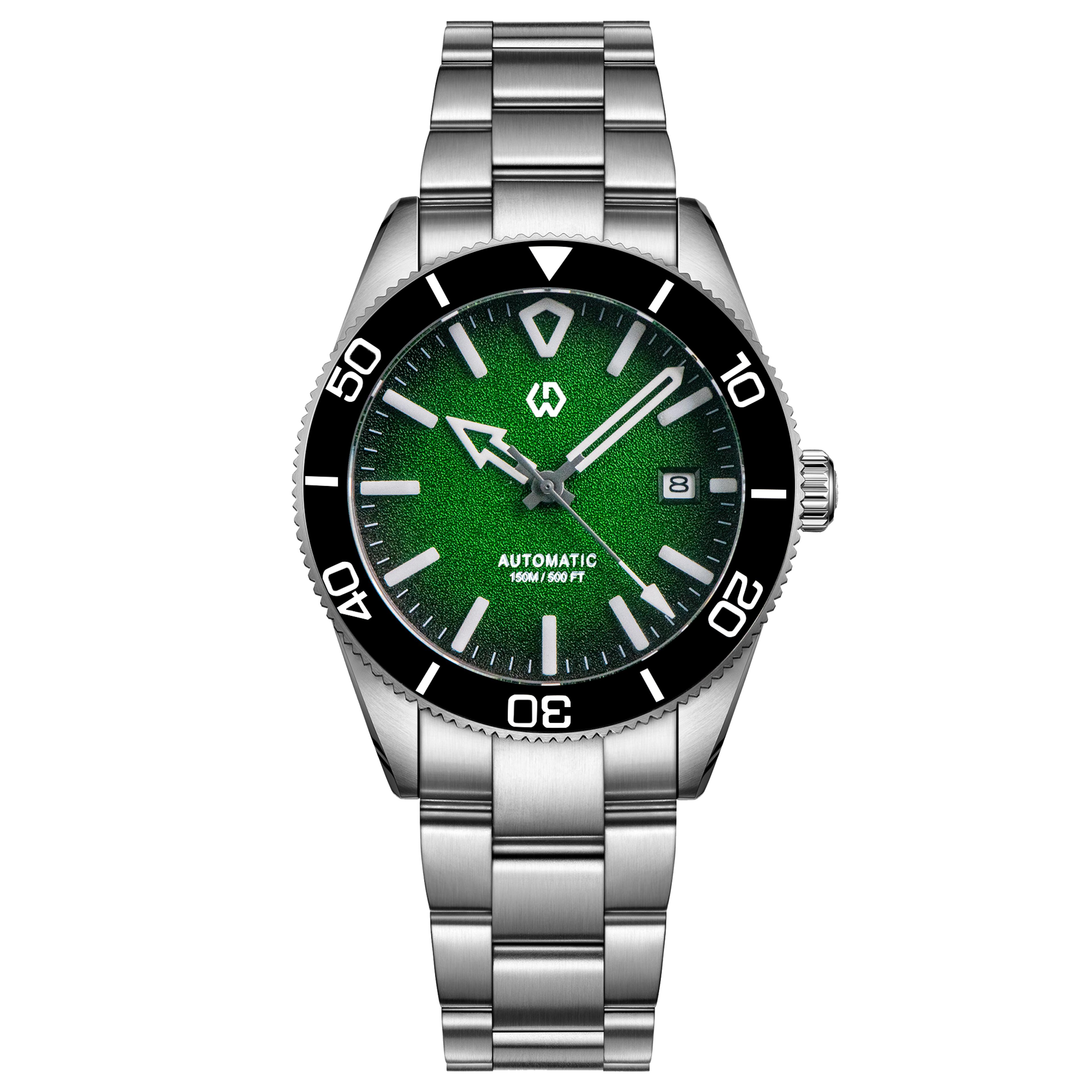 Mens Automatic Dive Watch With Luminous Dial Ceramic Bezel  Sapphire Crystal 2