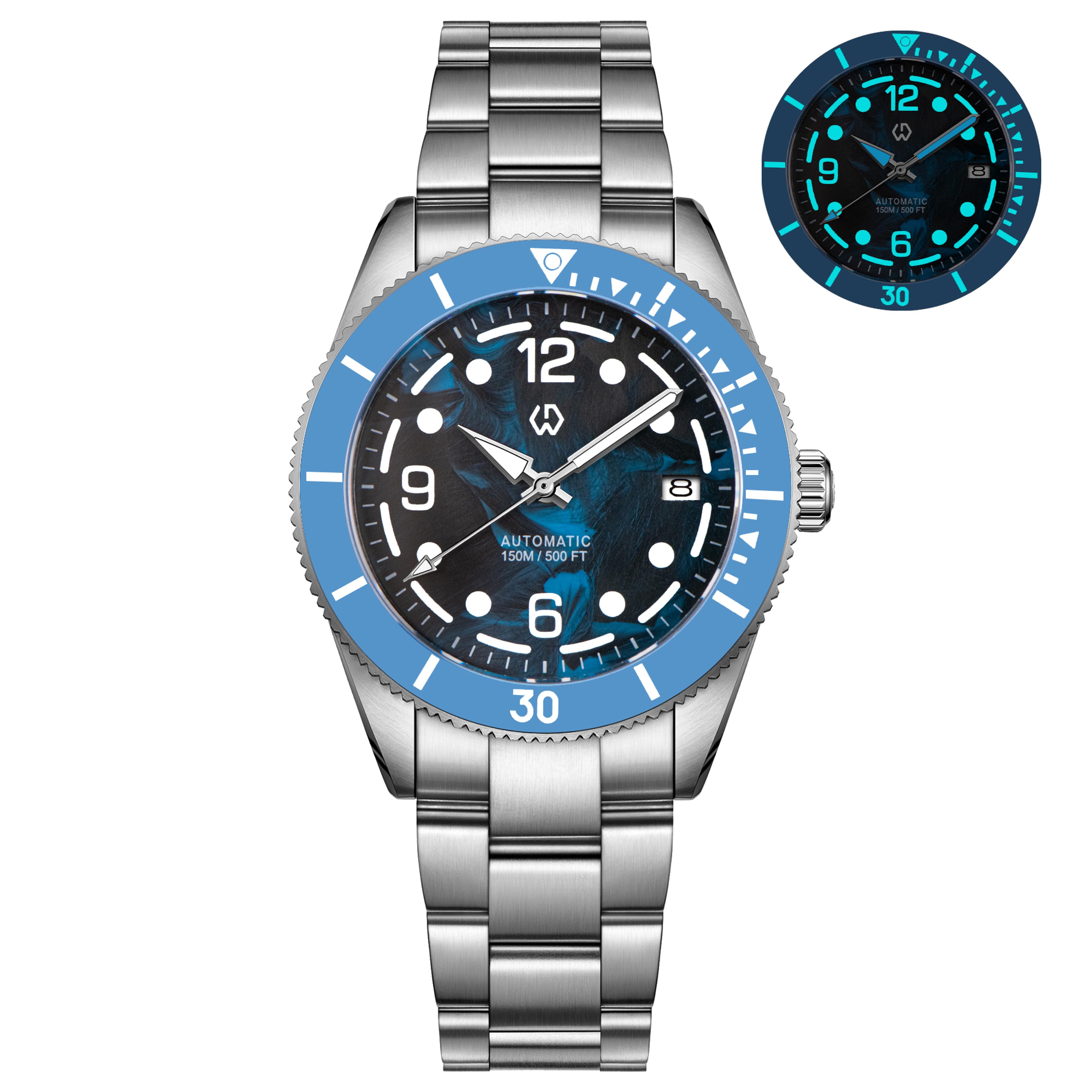 Automatic Dive Watch With Sapphire Crystal And Water Resistance 0