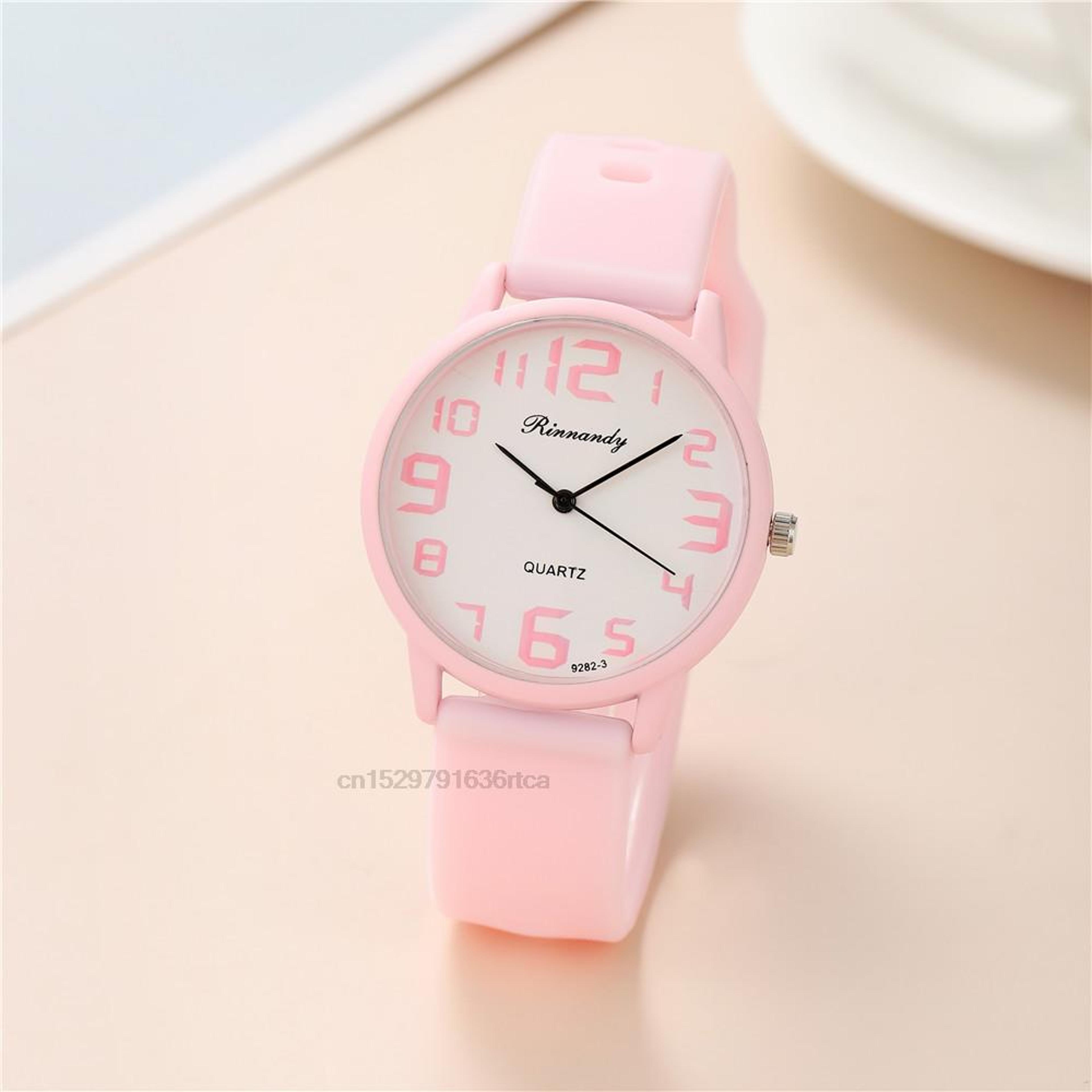 Womens Minimalist Silicone Quartz Watch With Large Easy Read Dial 6