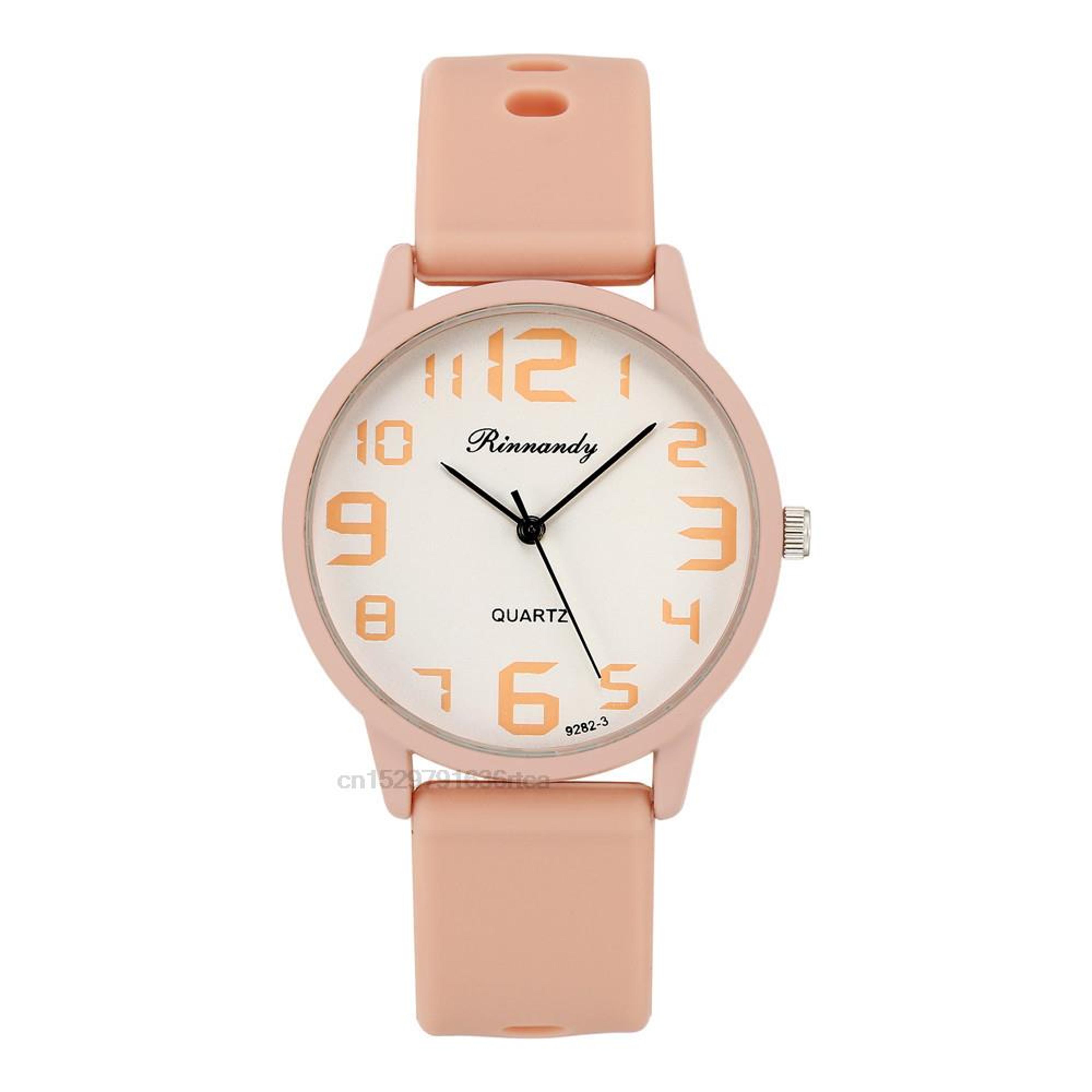 Womens Minimalist Silicone Quartz Watch With Large Easy Read Dial 7