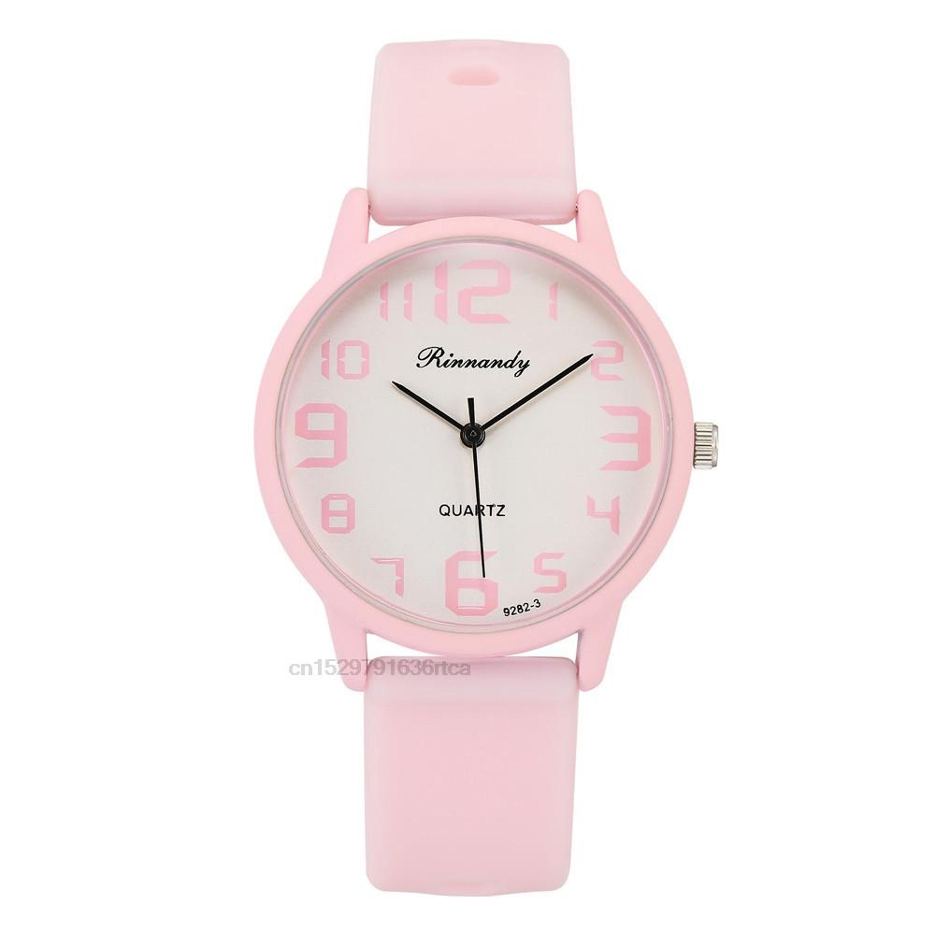 Womens Minimalist Silicone Quartz Watch With Large Easy Read Dial 8