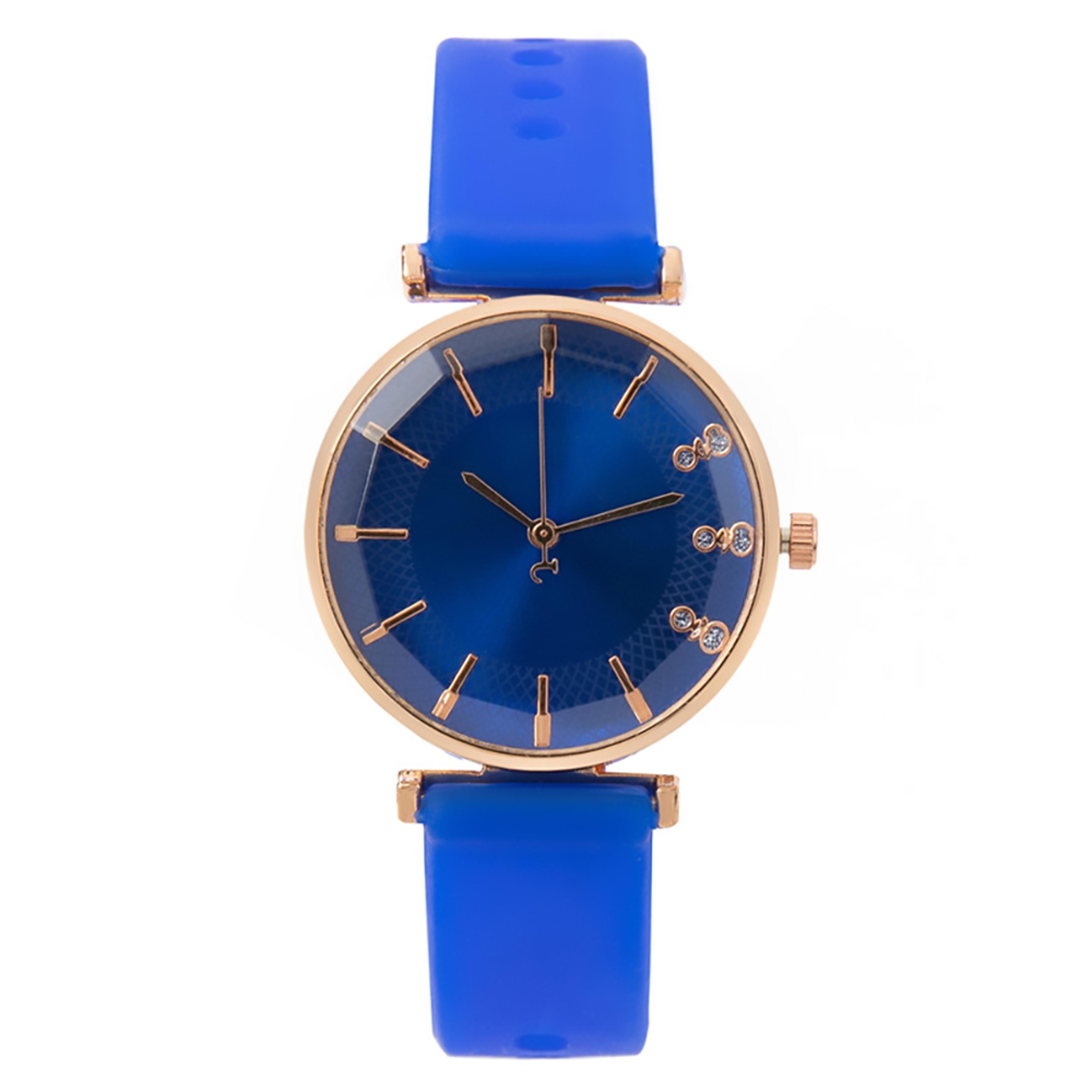 Diamond Accent Womens Quartz Watch With Soft Silicone Strap 5
