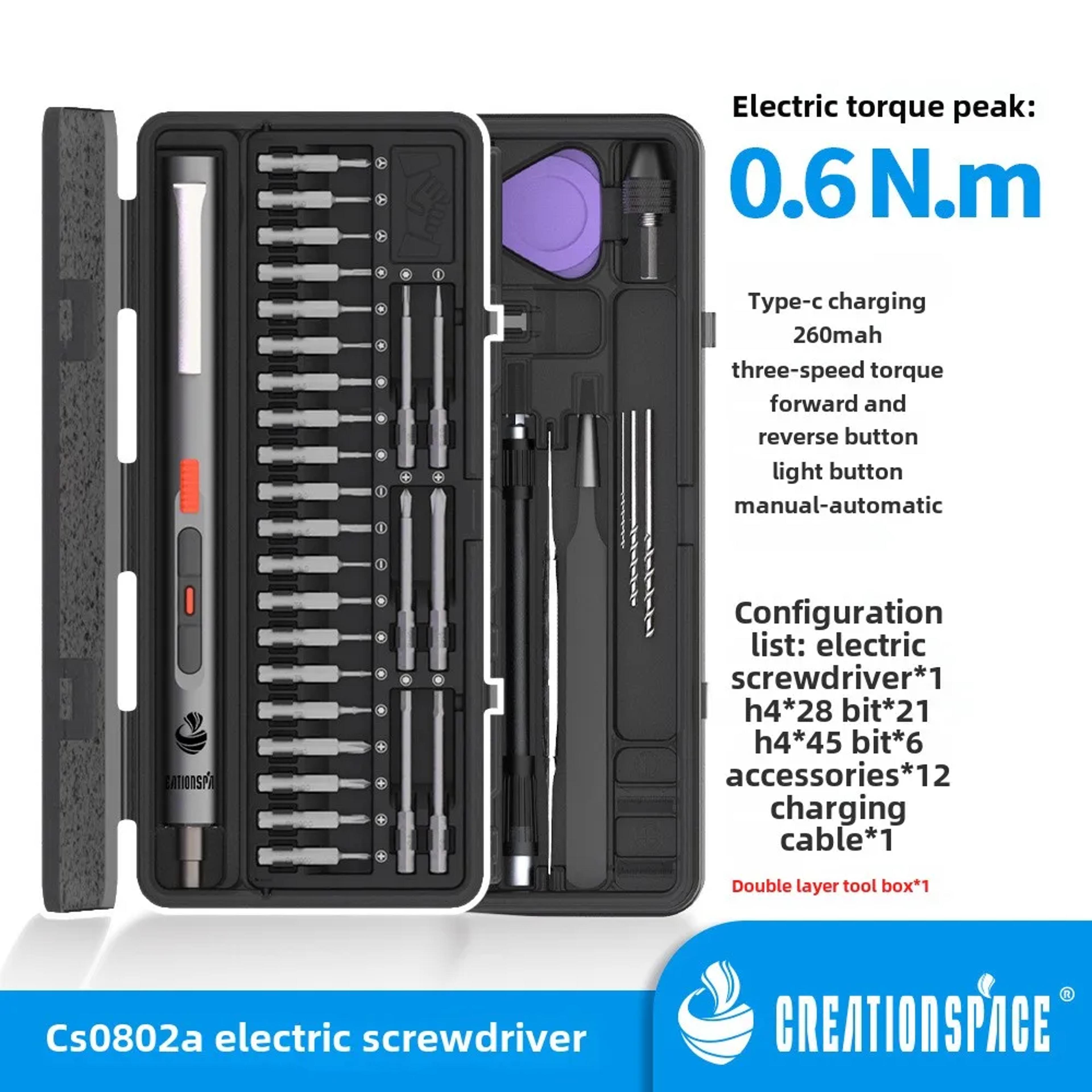 Creation Space Cordless Electric Screw Driver Mini Precision Drill Repair Tool Kit 6