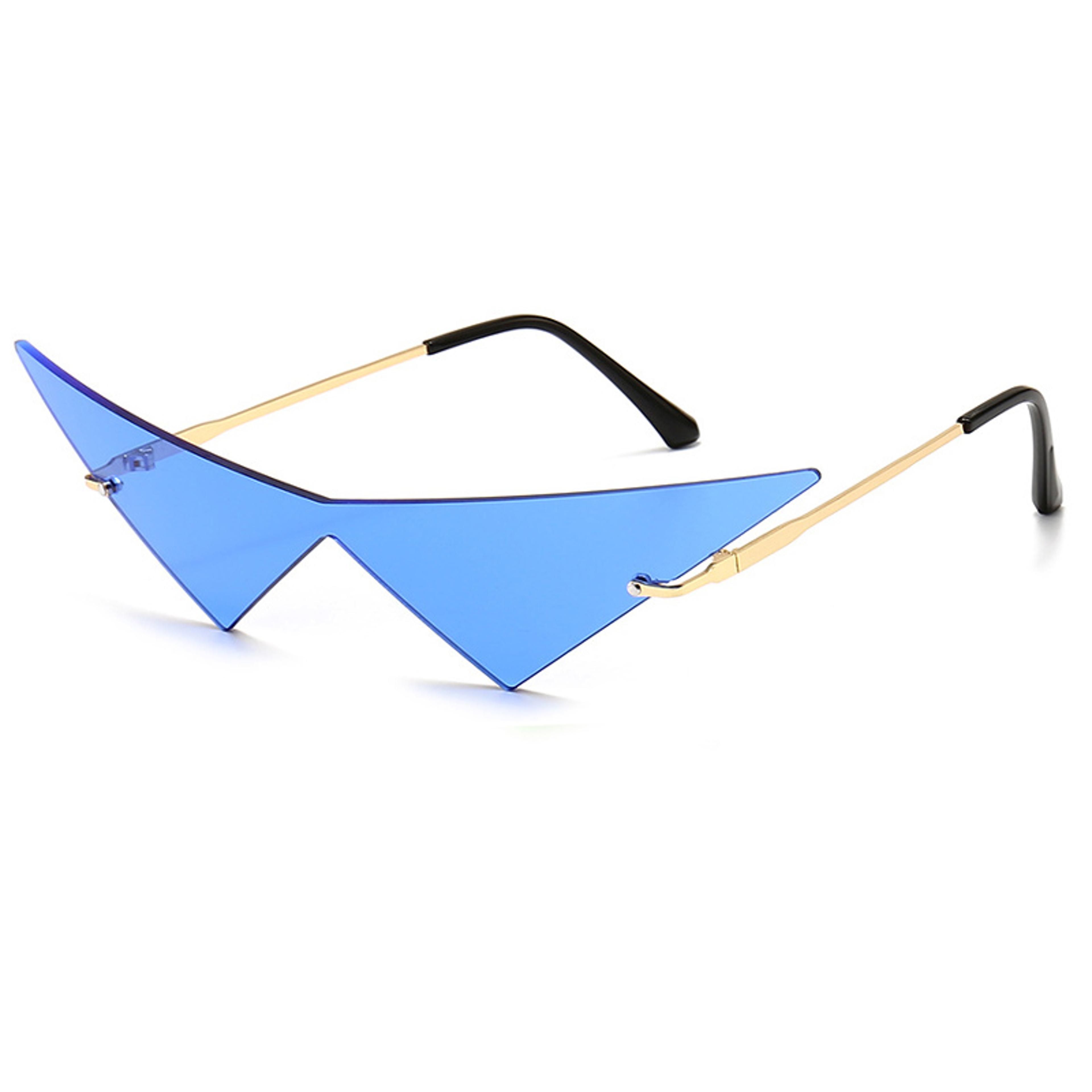 Over Sized Cat Eye Rimless Sunglasses With One Piece Lens 4