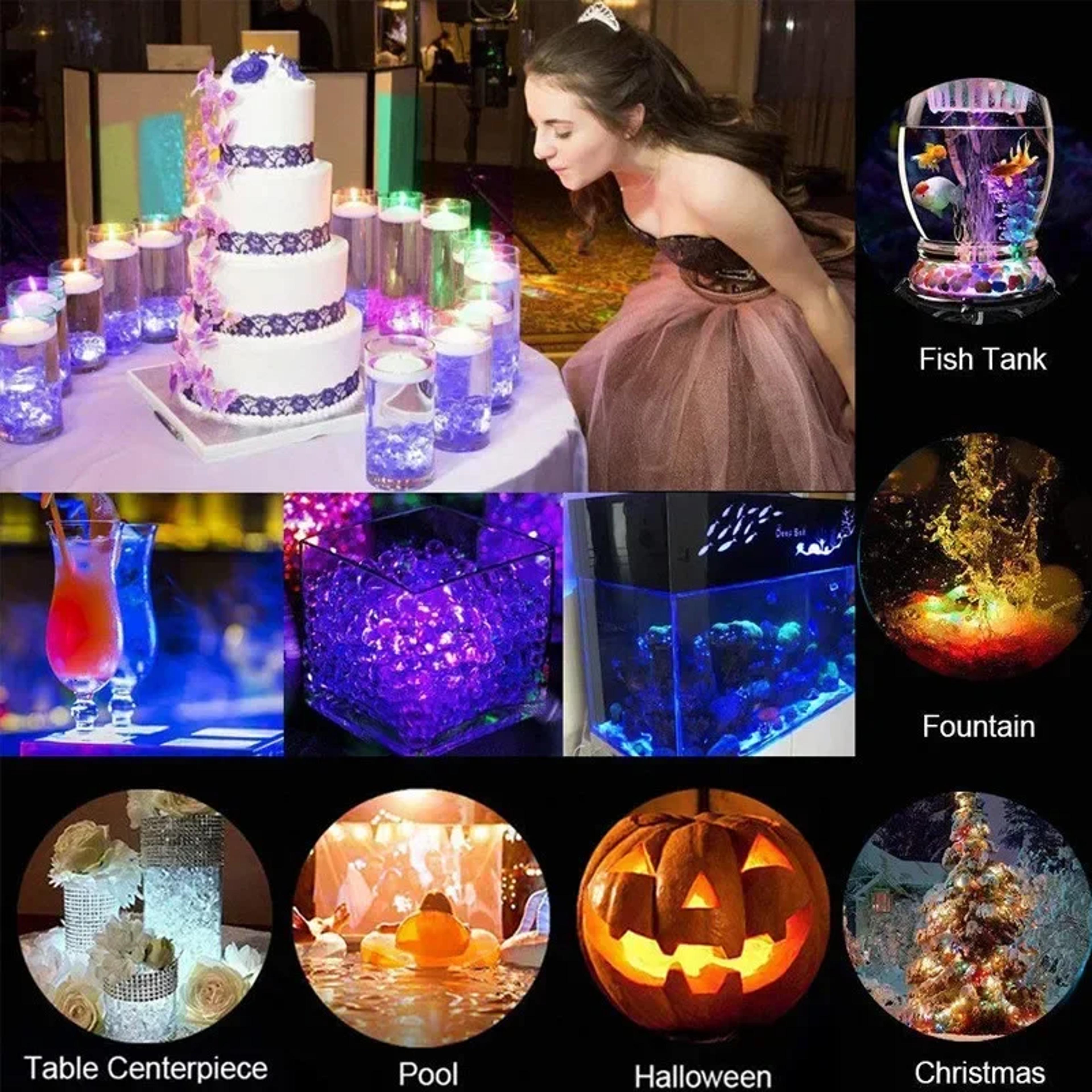Submersible LED Pool Lights Waterproof Battery Powered Underwater Lights 1