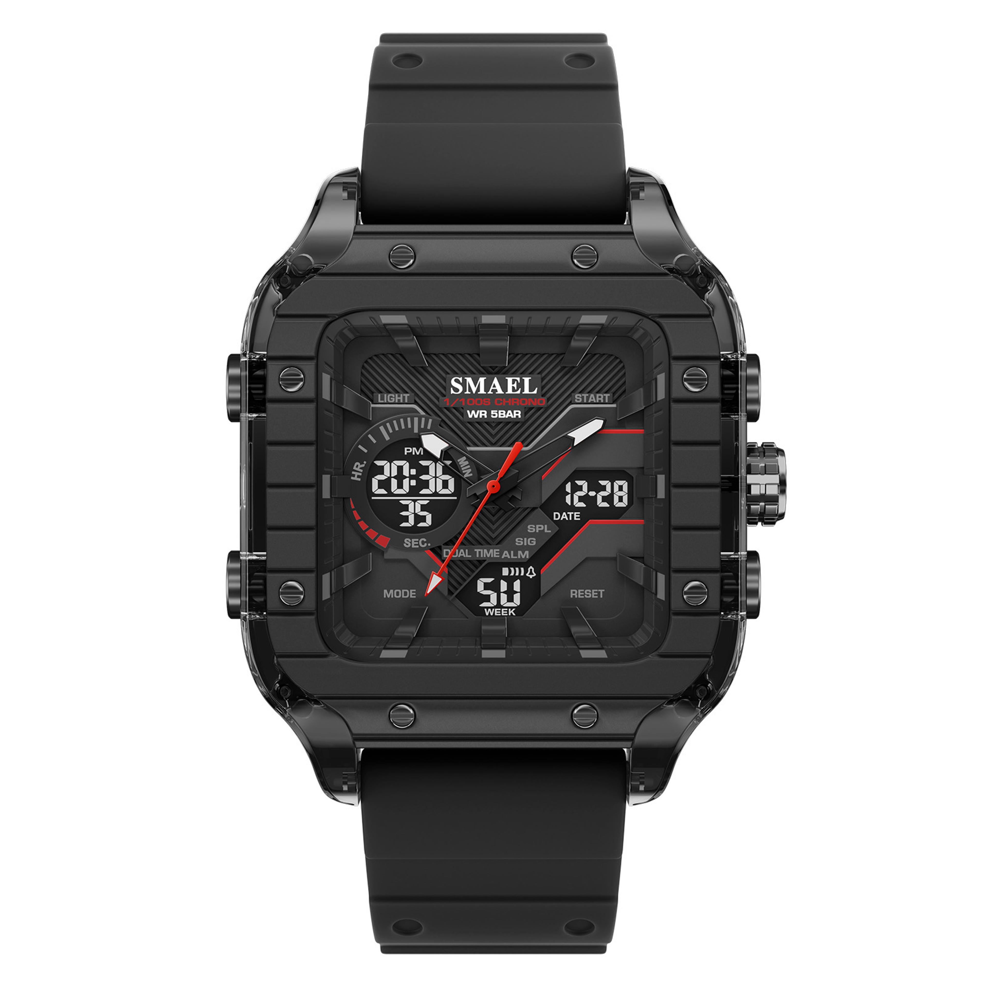 Waterproof Sports Watch For Men With Shock Resistant Design And Silicone Strap 0