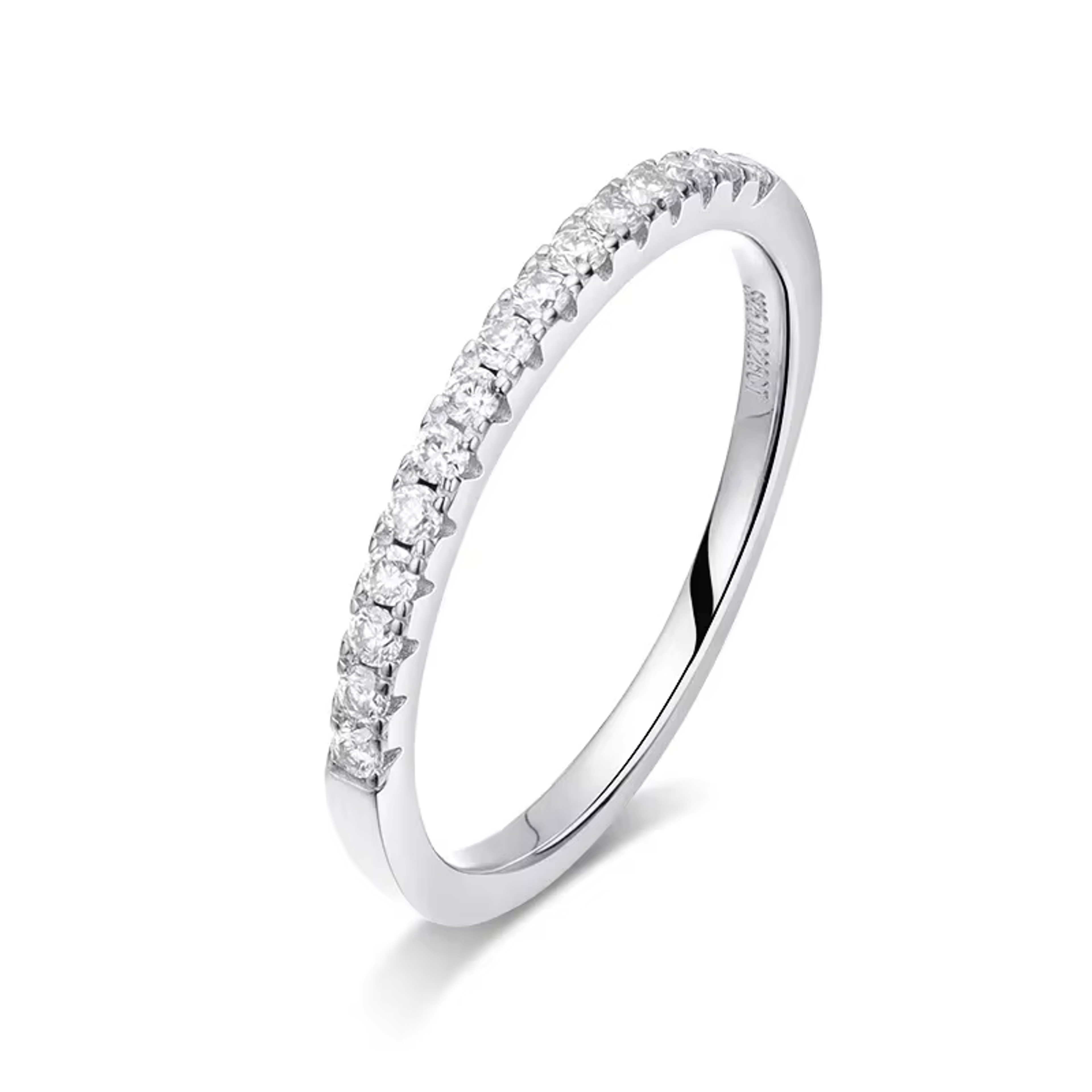 Moissanite Crown Wedding Band Sterling Silver Ring For Women 4