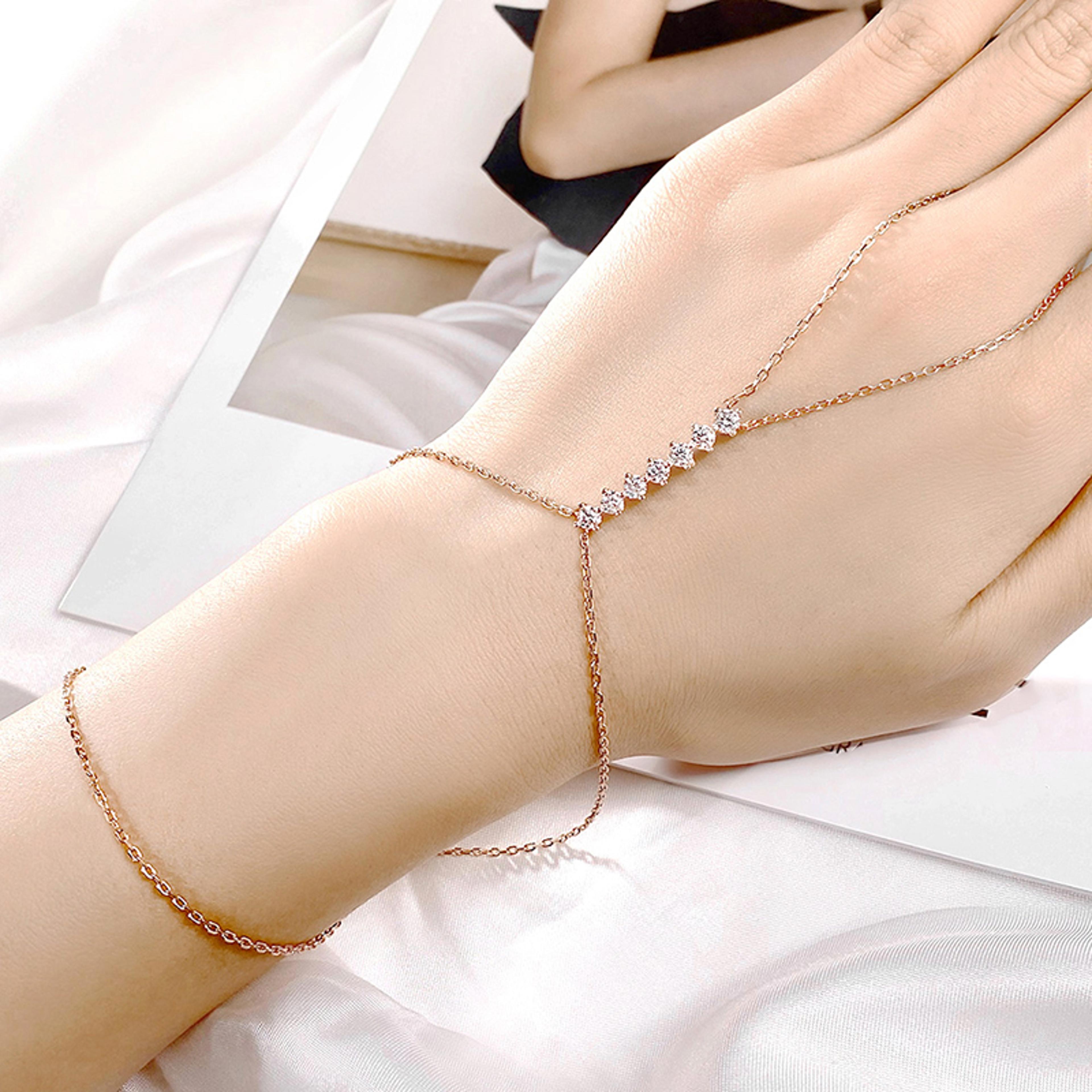 Certified Moissanite Bracelet Sterling Silver Adjustable Sparkling Chain 1