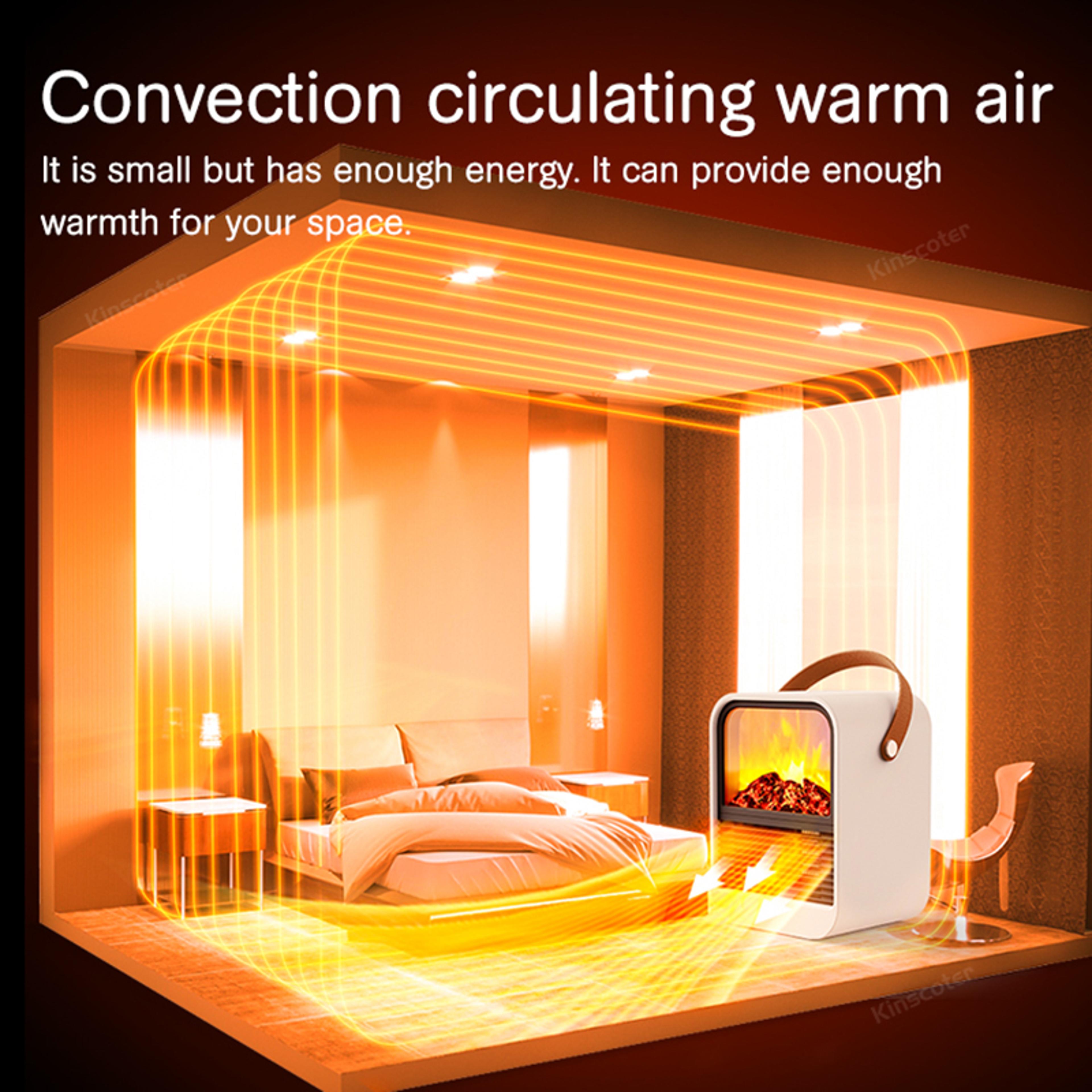 Cozy Flame Portable Electric Fireplace Heater Desktop Space Heater 1