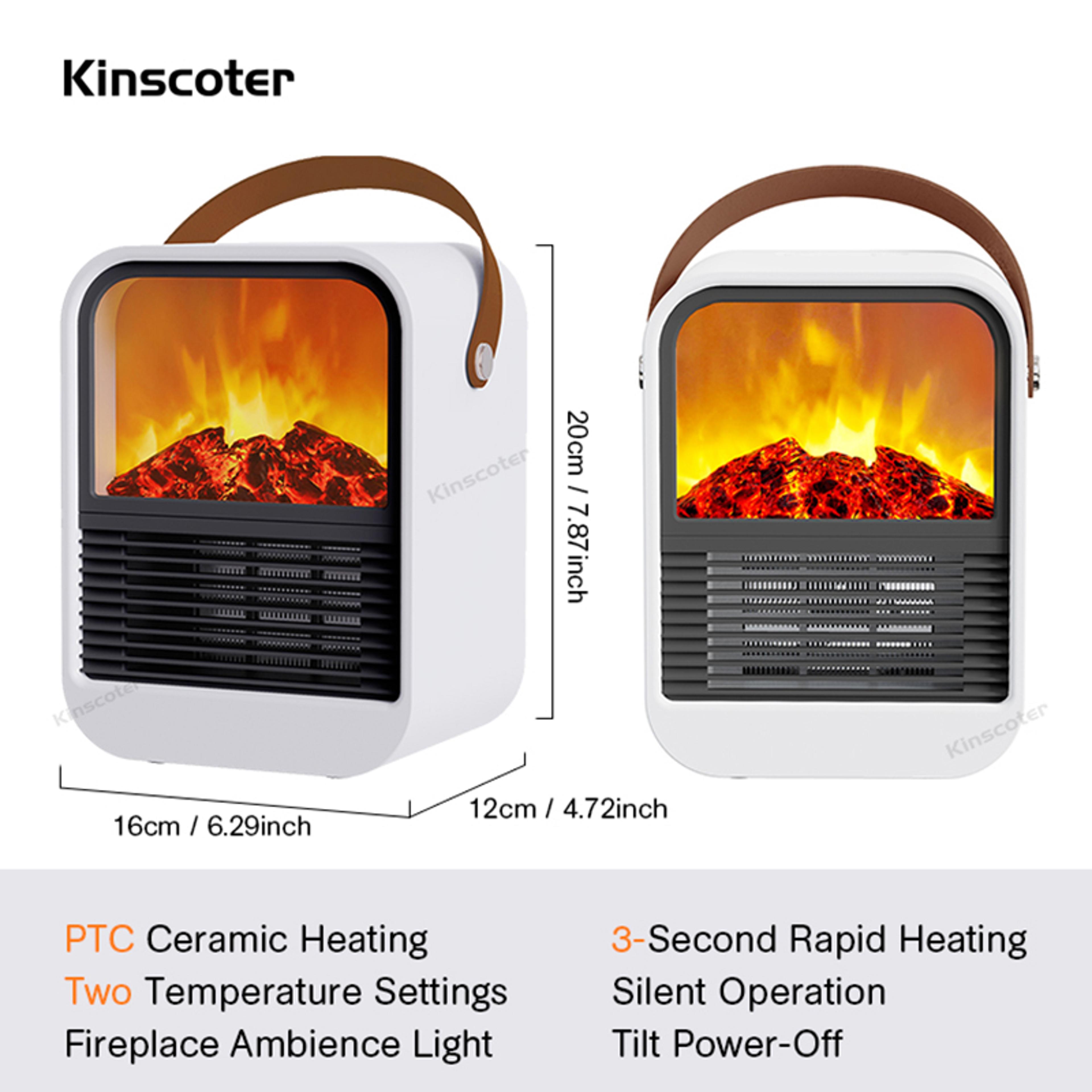 Cozy Flame Portable Electric Fireplace Heater Desktop Space Heater 4