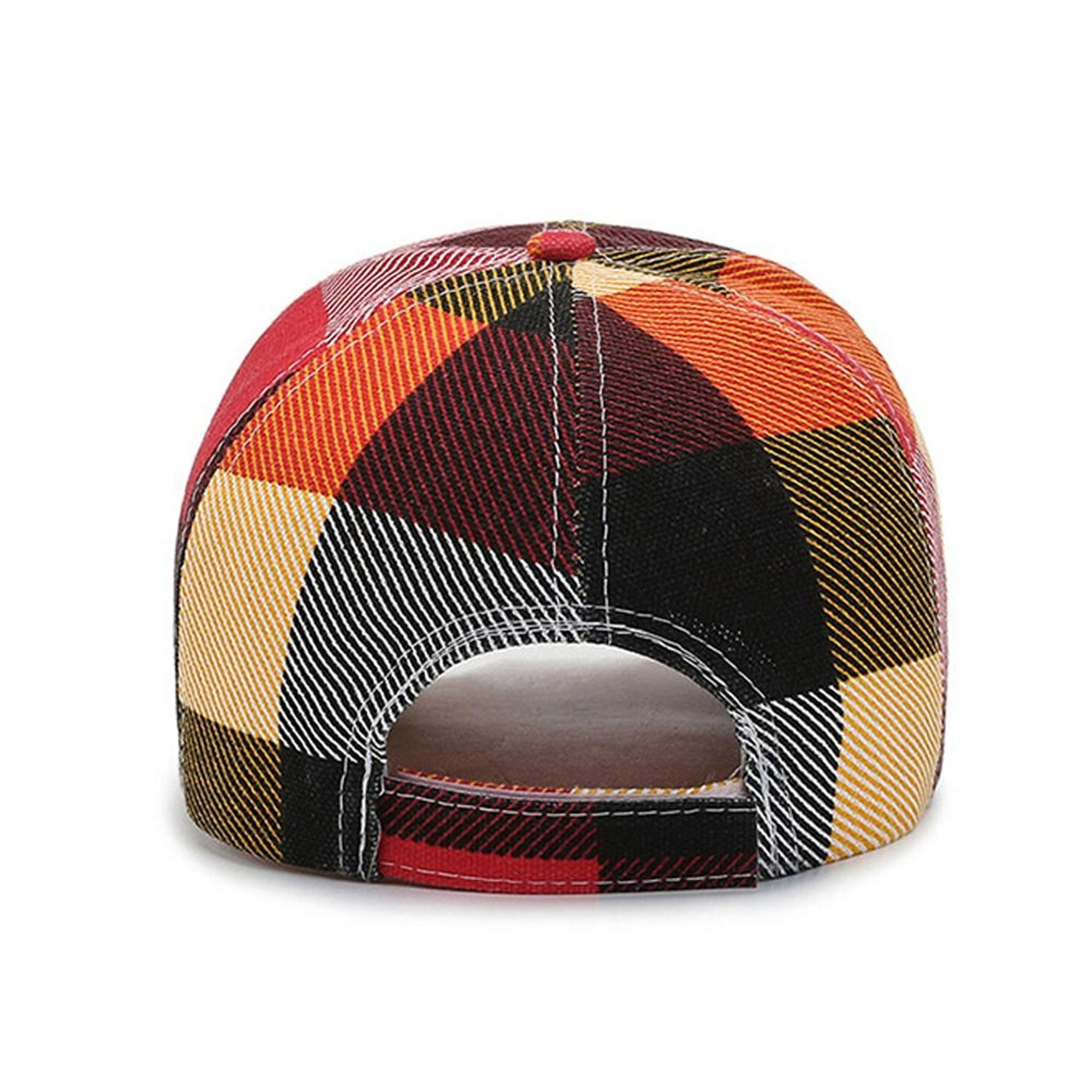 Plaid Baseball Cap Adjustable Unisex Sun Hat For Casual Outdoor Style 1