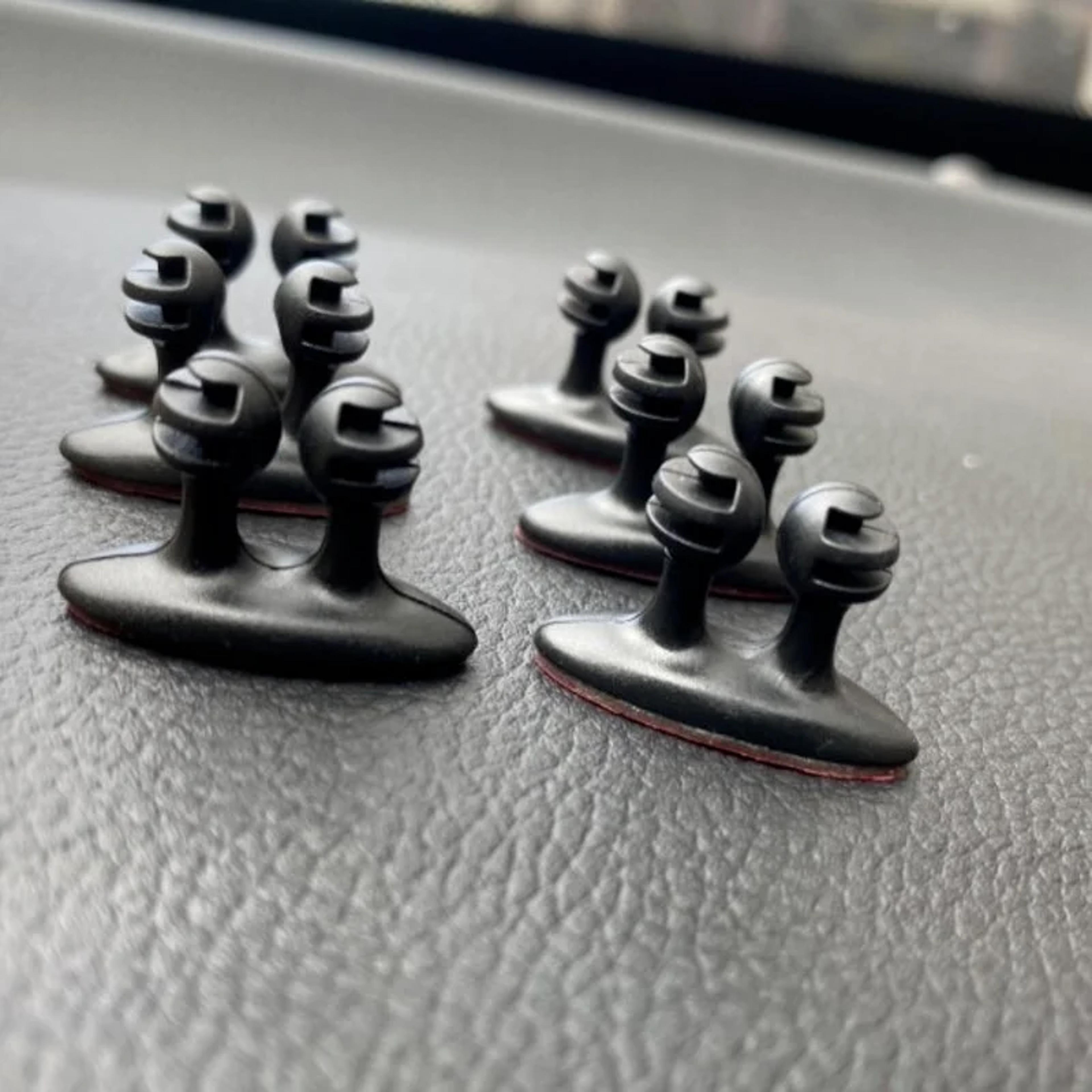 Dashboard Car Cable Organizer Adhesive Charger Cord Holder Clips 0