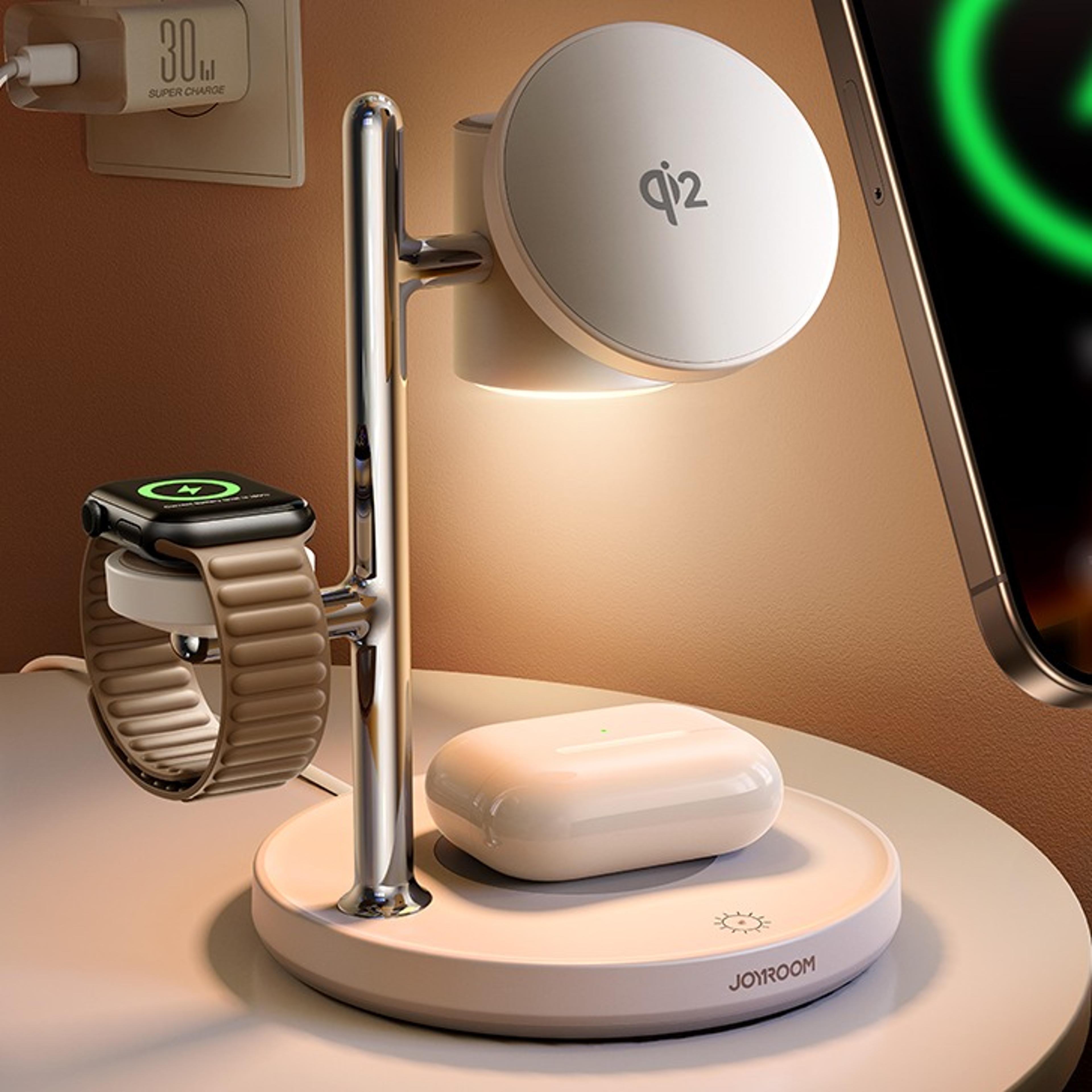 joyroom magnetic wireless charging station with night light