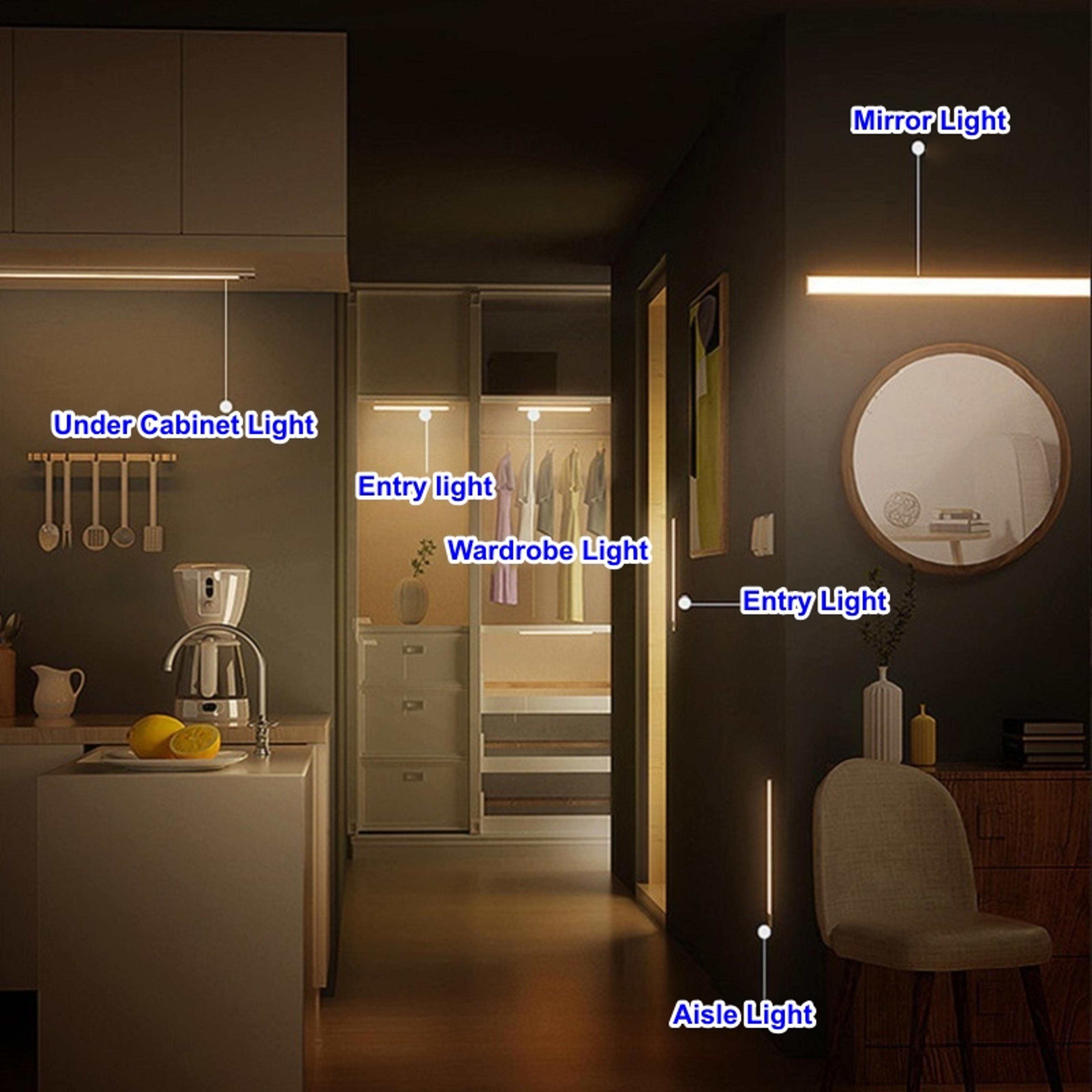 Rechargeable Motion Sensor Light Wireless LED Night Light For Cabinets Closets Stairs And Bedside 3