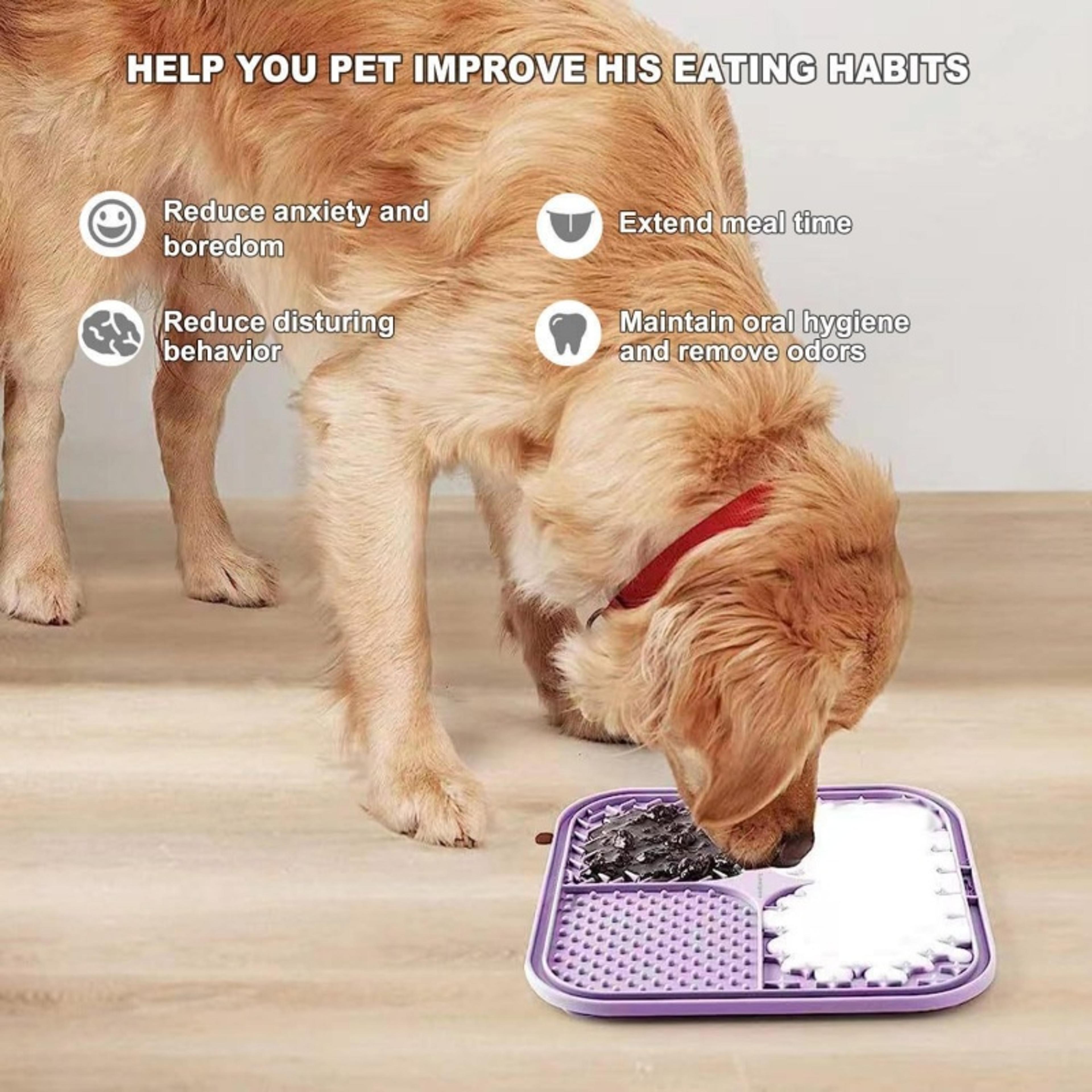 Pet Lick Mat Slow Feeder For Dogs And Cats Anti Choking Yogurt Feeding Pad 3