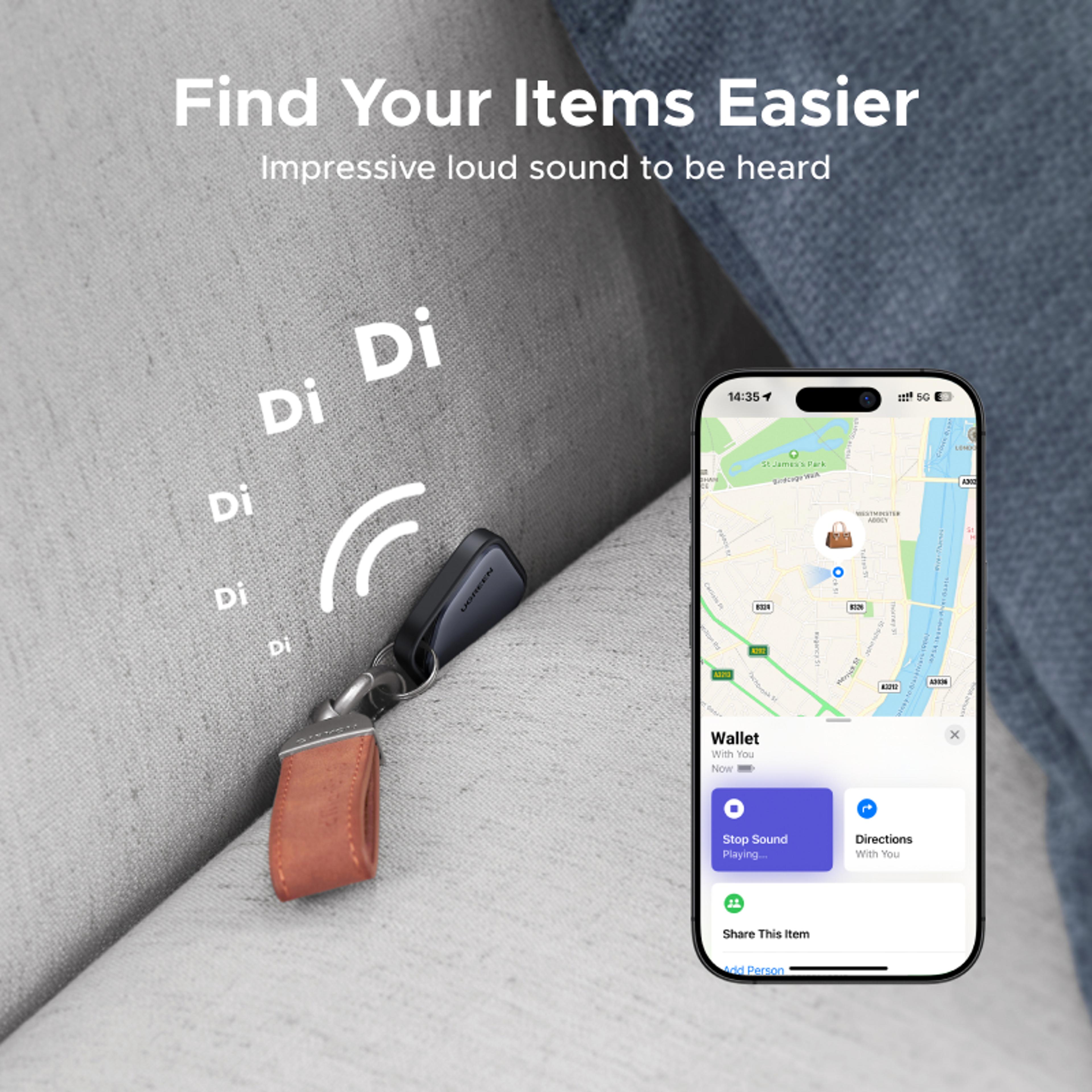 Smart Bluetooth Tracker For Apple Find My With Month Replaceable Battery 1