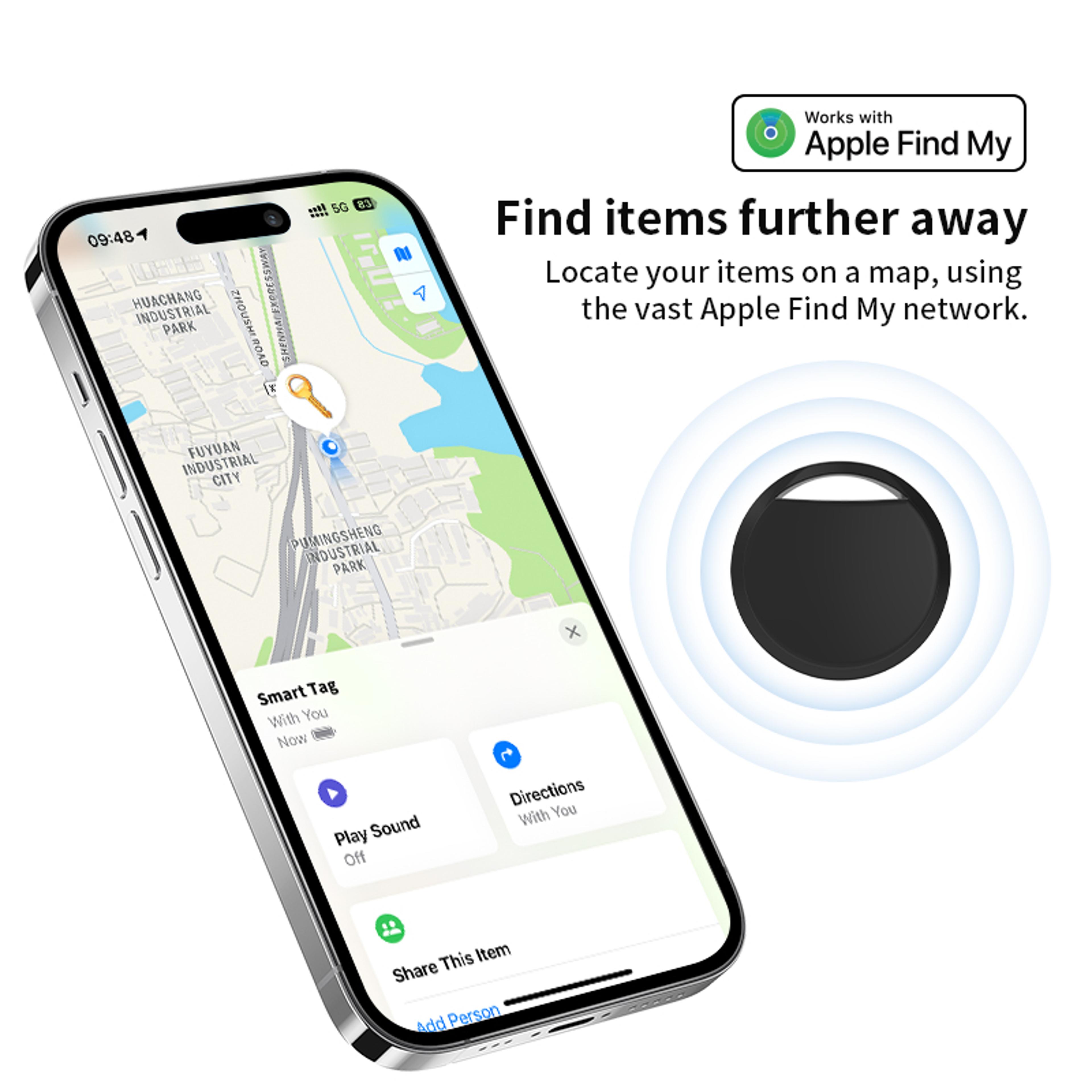 Bluetooth Smart Tag Tracker For Apple Find My App With Buzzer 4