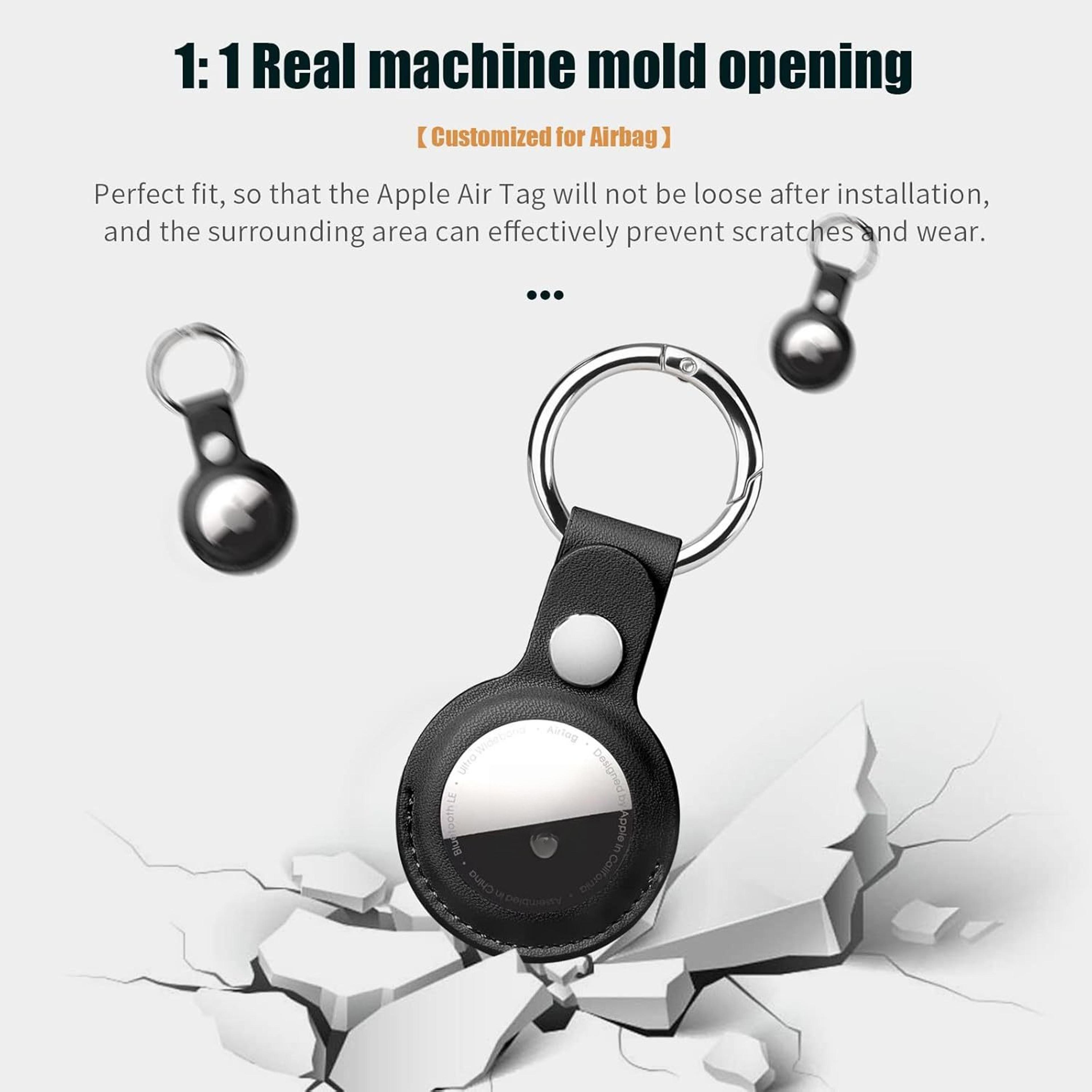 Leather Locator Tracker Protective Keychain Case For IOS 3