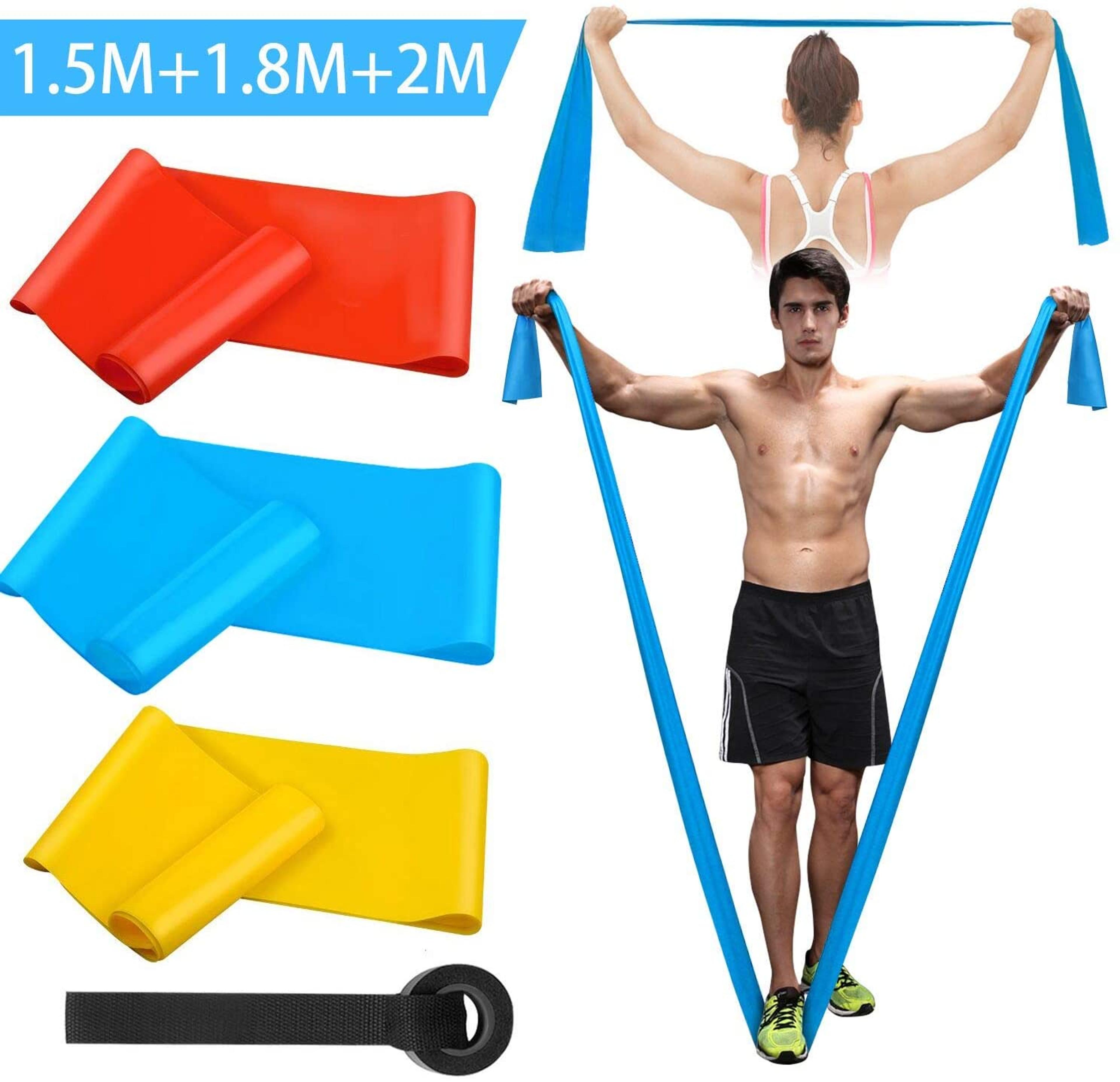 polyester resistance bands for yoga pilates stretching and strength workouts