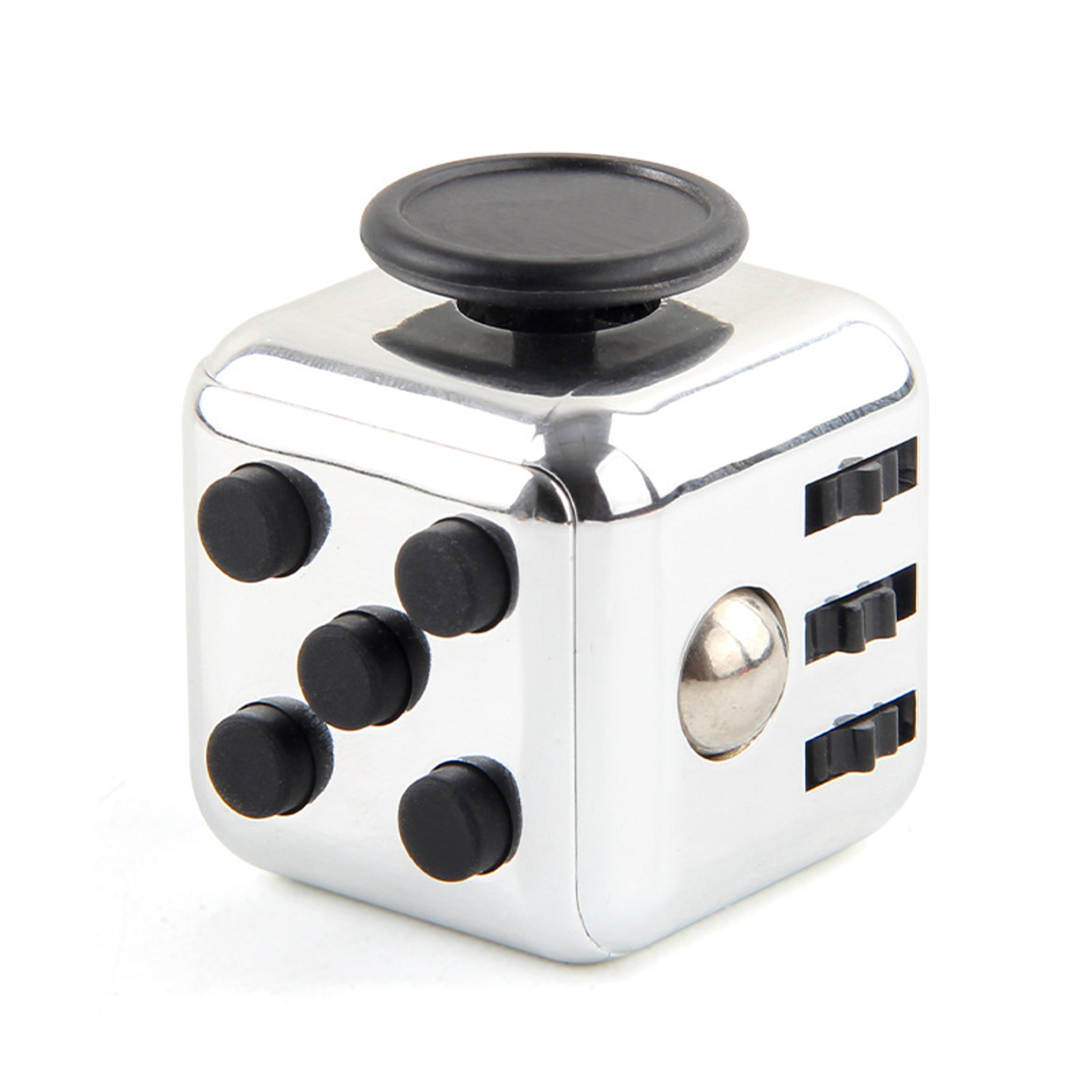 Solid Color ABS Fidget Dice Fingertip Stress Relief Toy For Kids 2
