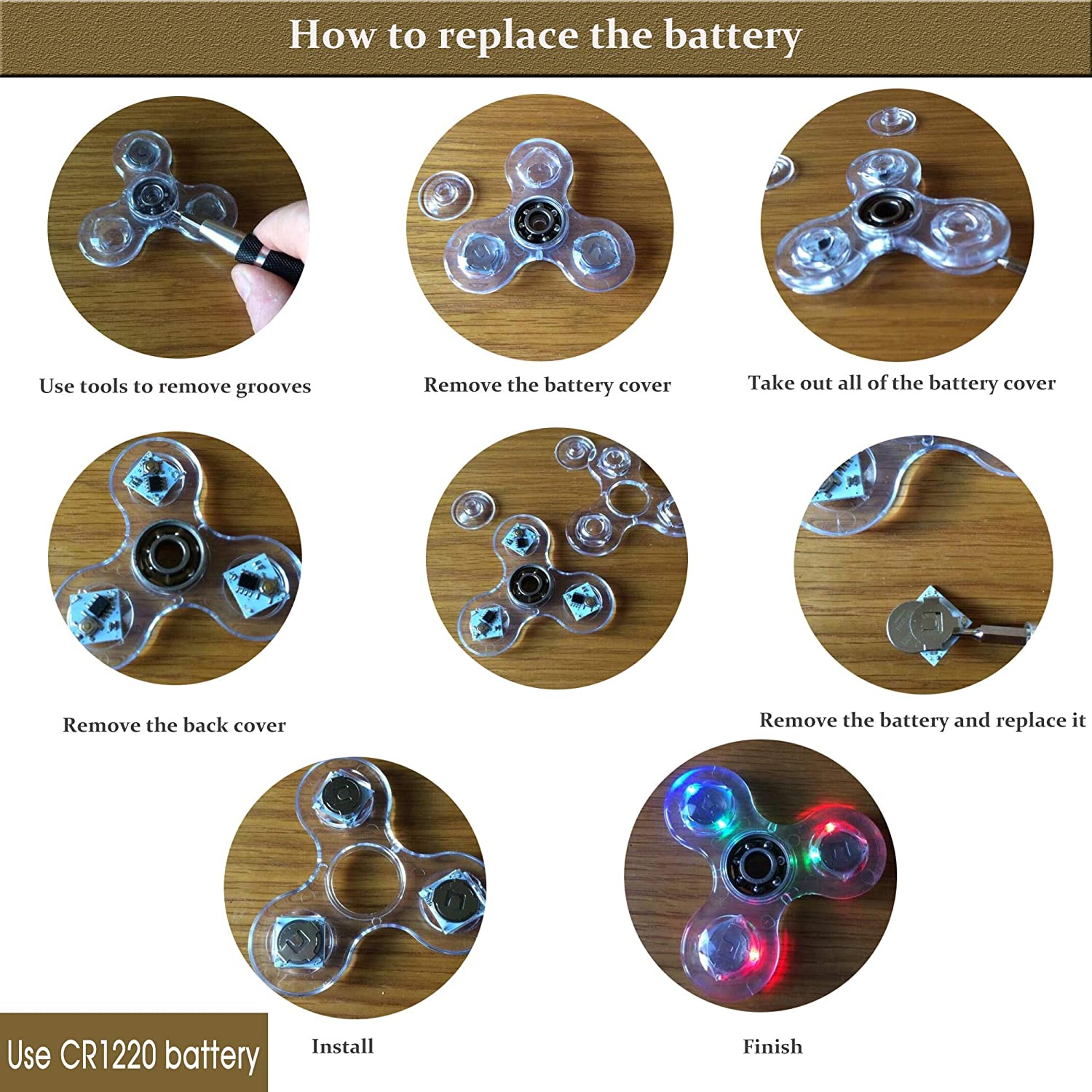 LED Light Fidget Spinner Plastic Kinetic Gyroscope Hand Spinner 4