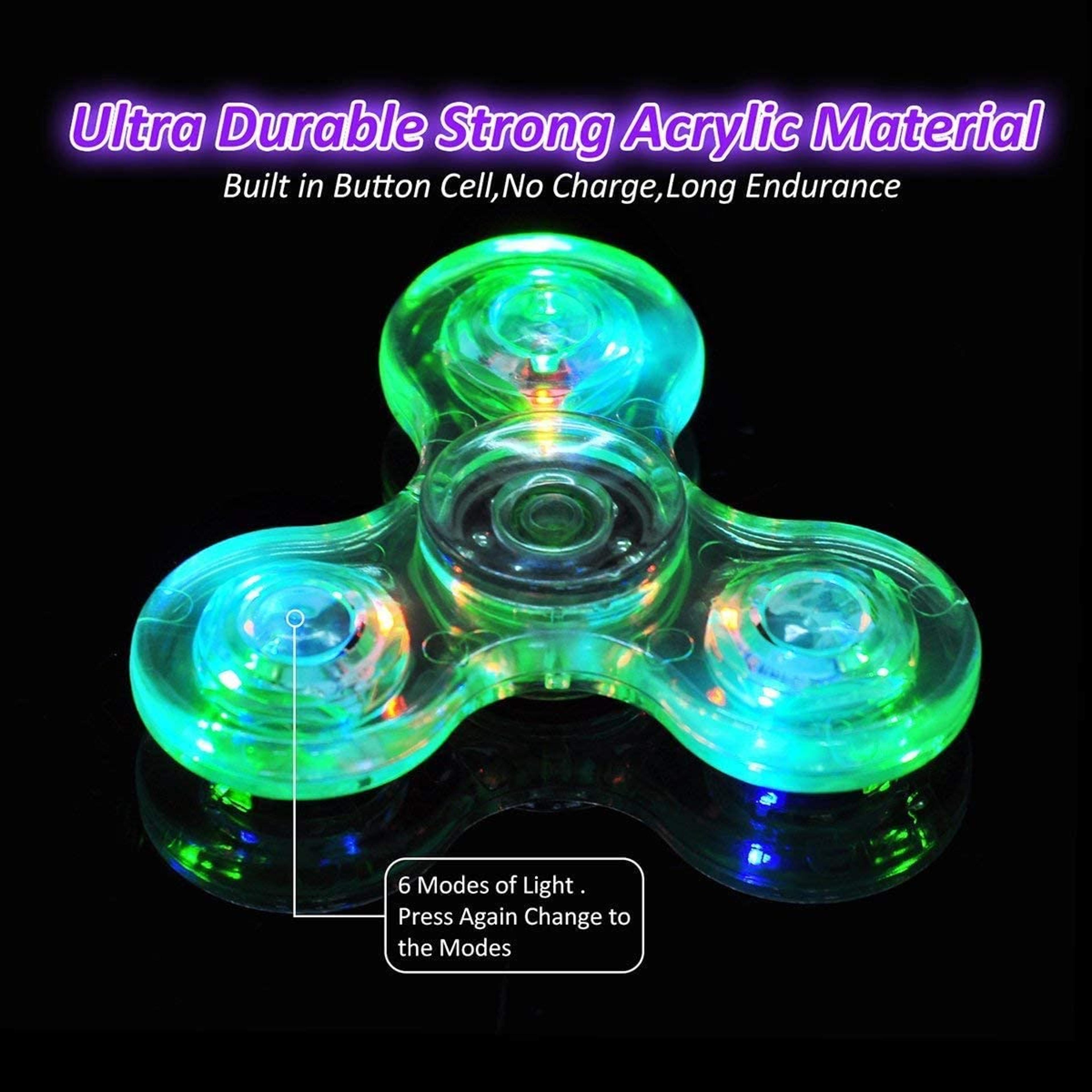 LED Light Fidget Spinner Plastic Kinetic Gyroscope Hand Spinner 3