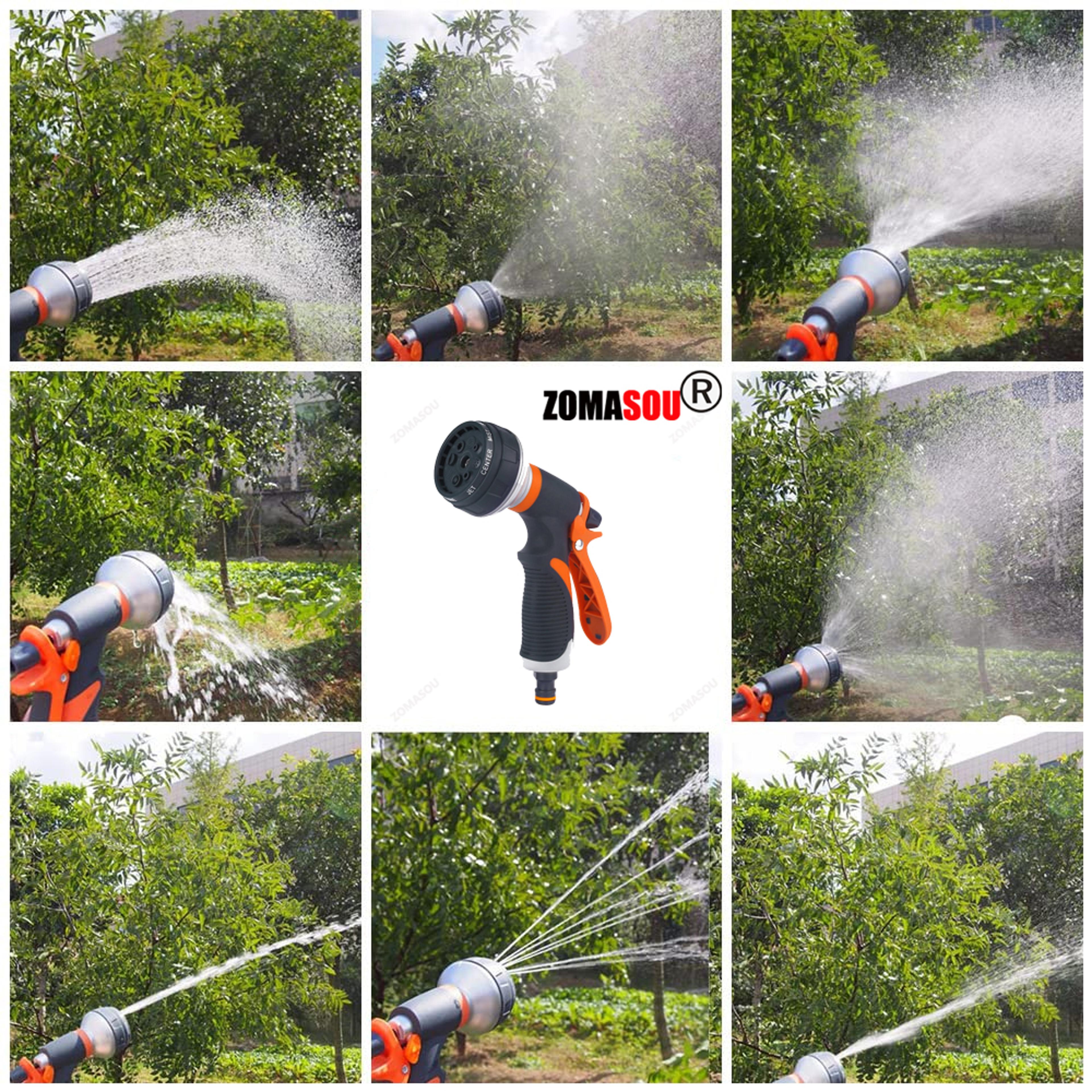 Eight Mode Garden Hose Spray Nozzle With Variable Flow Control And Soft Grip 2