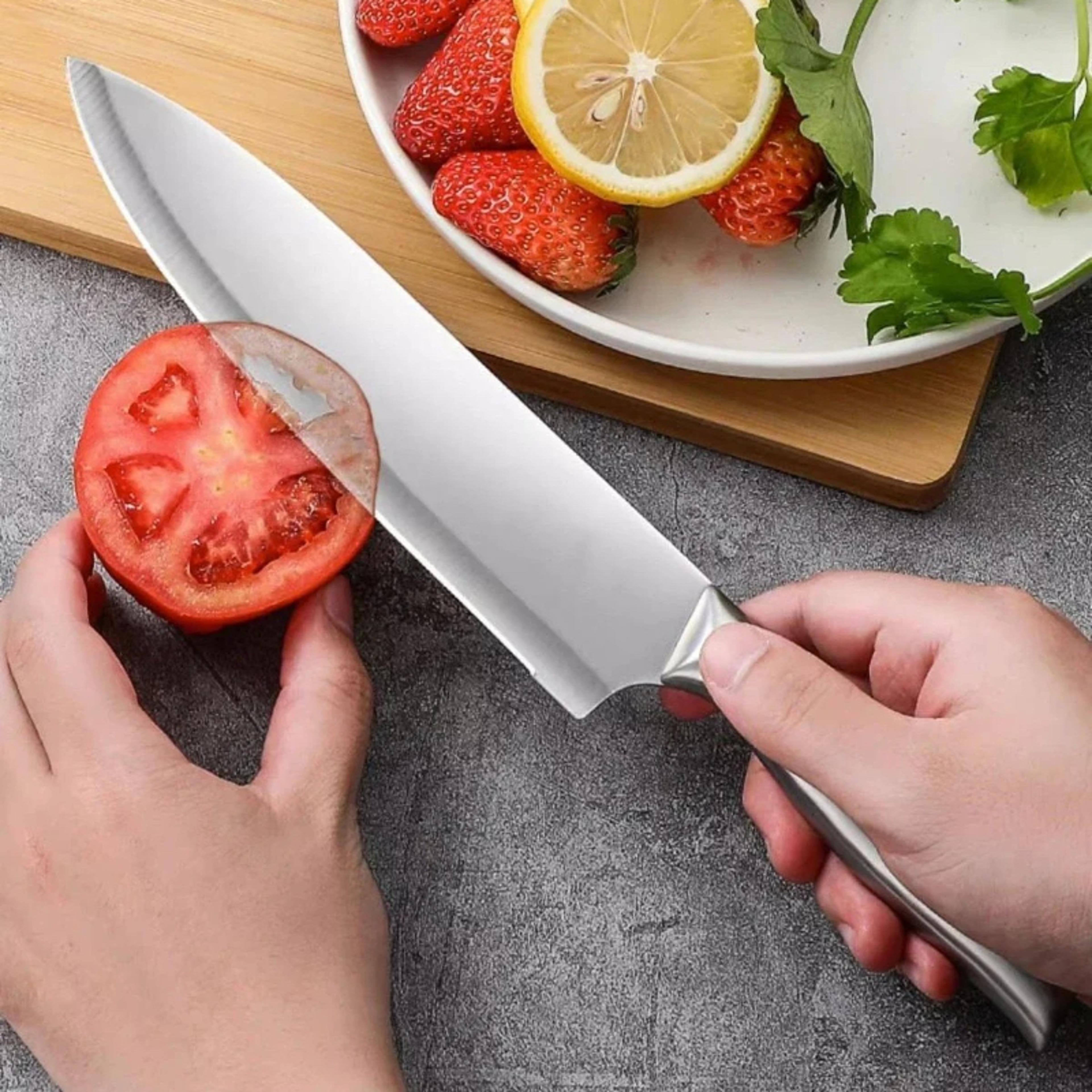 Stainless Steel Paring Knife With Blade For Meat Fruits And Vegetables 2