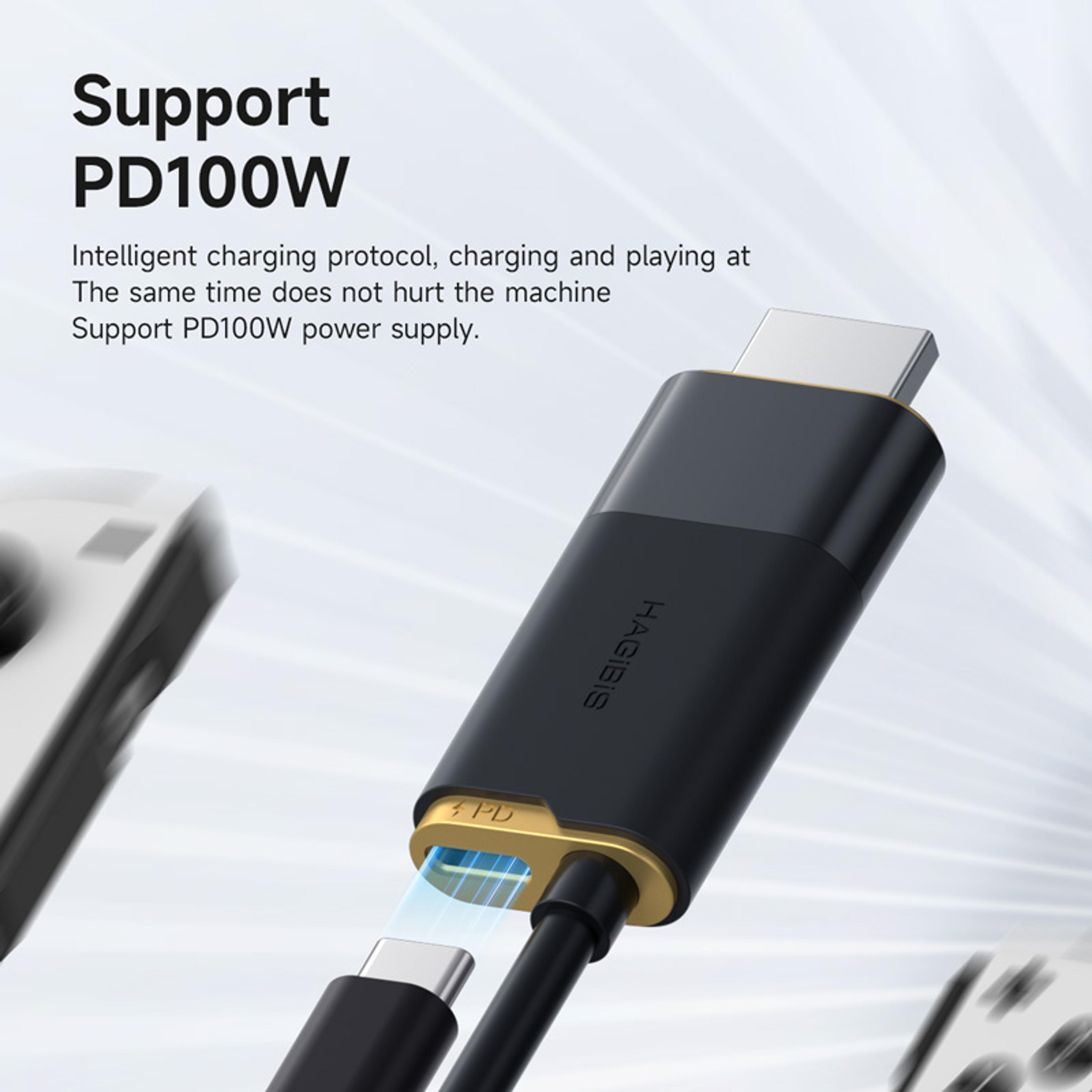 USB C To HDMI TV Dock Adapter With HDR And Hundred W PD 4