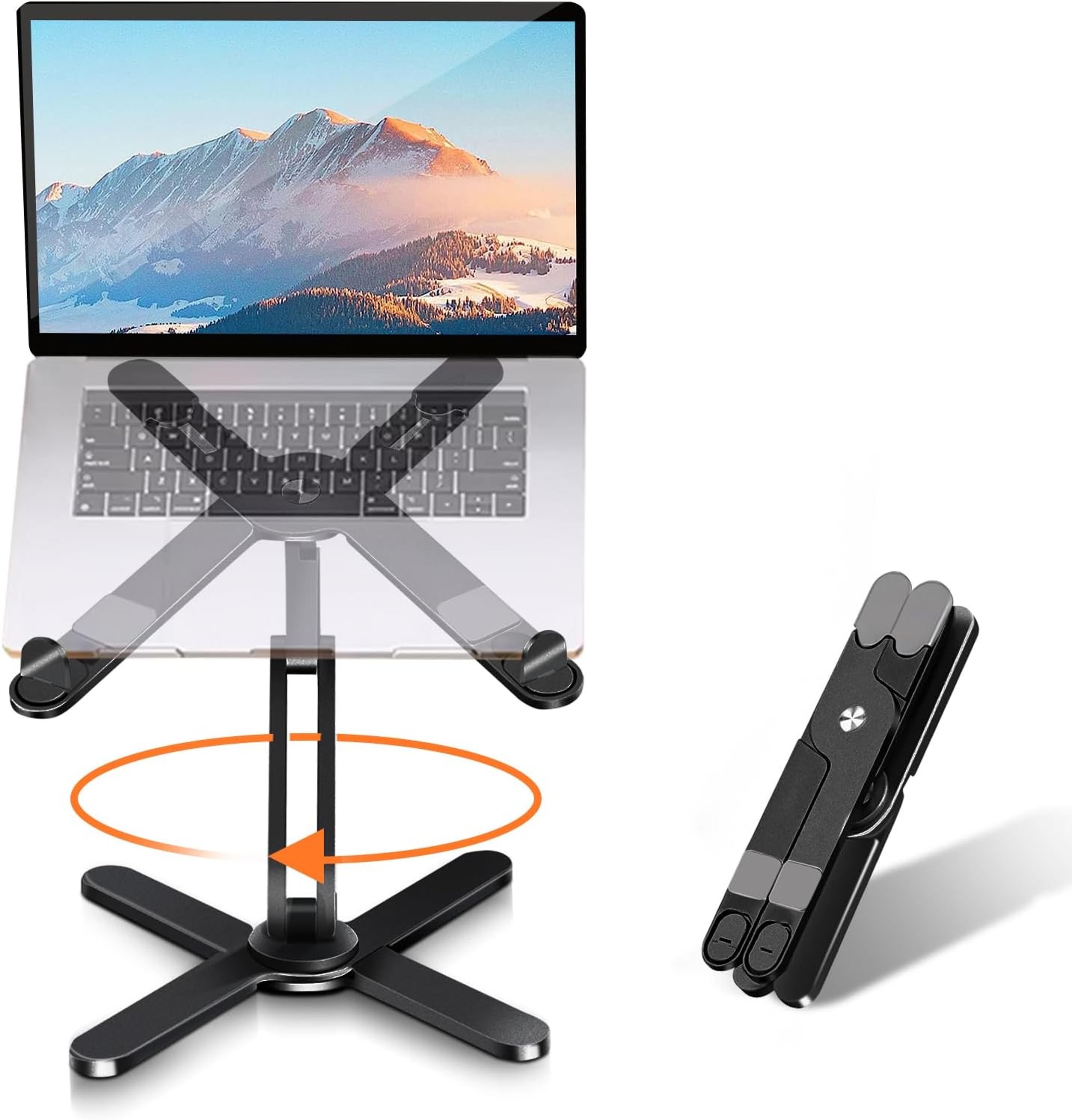 Foldable Rotating Aluminum Laptop Stand For Laptops And Tablets 2