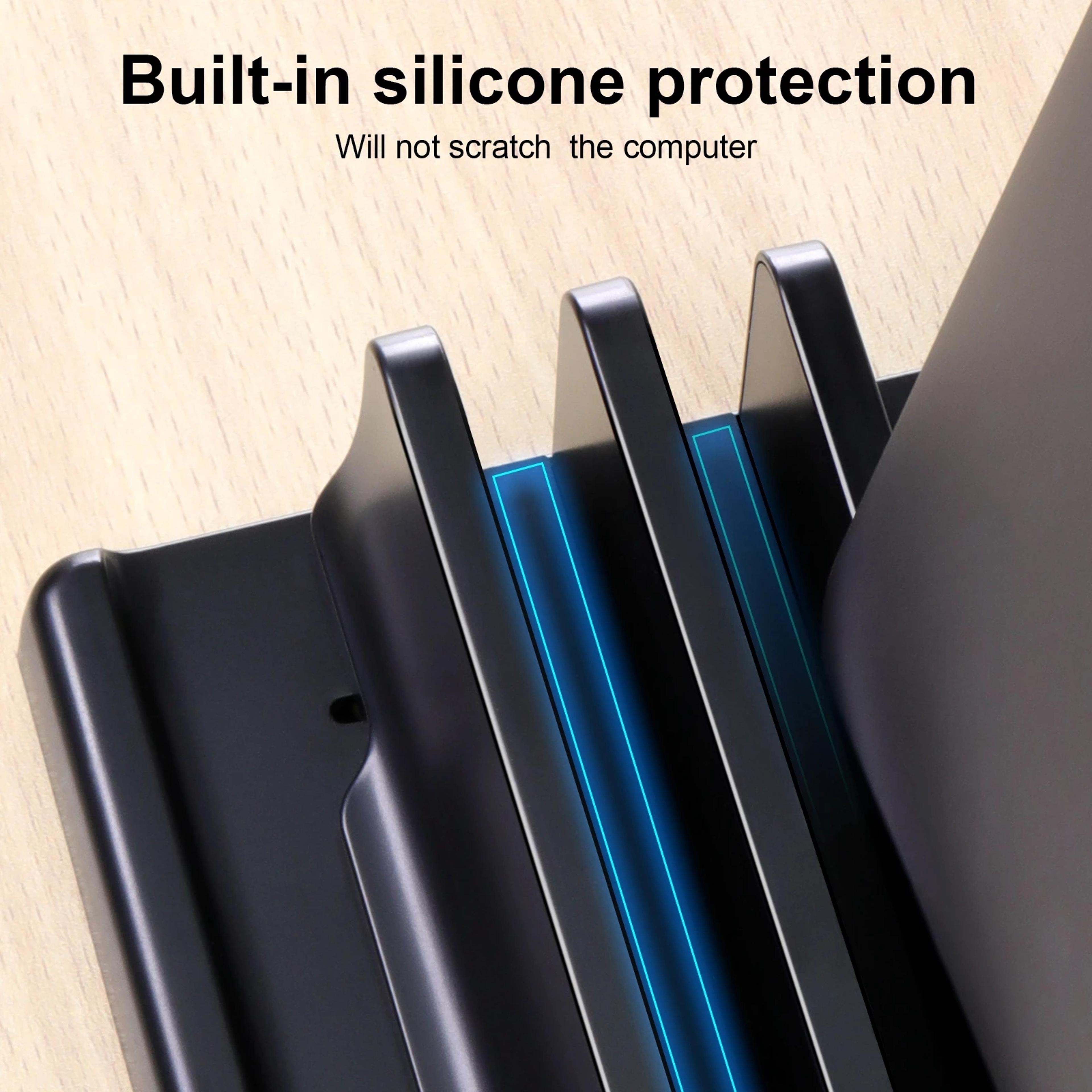 Plastic Vertical Laptop Stand Adjustable Desktop Notebook Holder 3