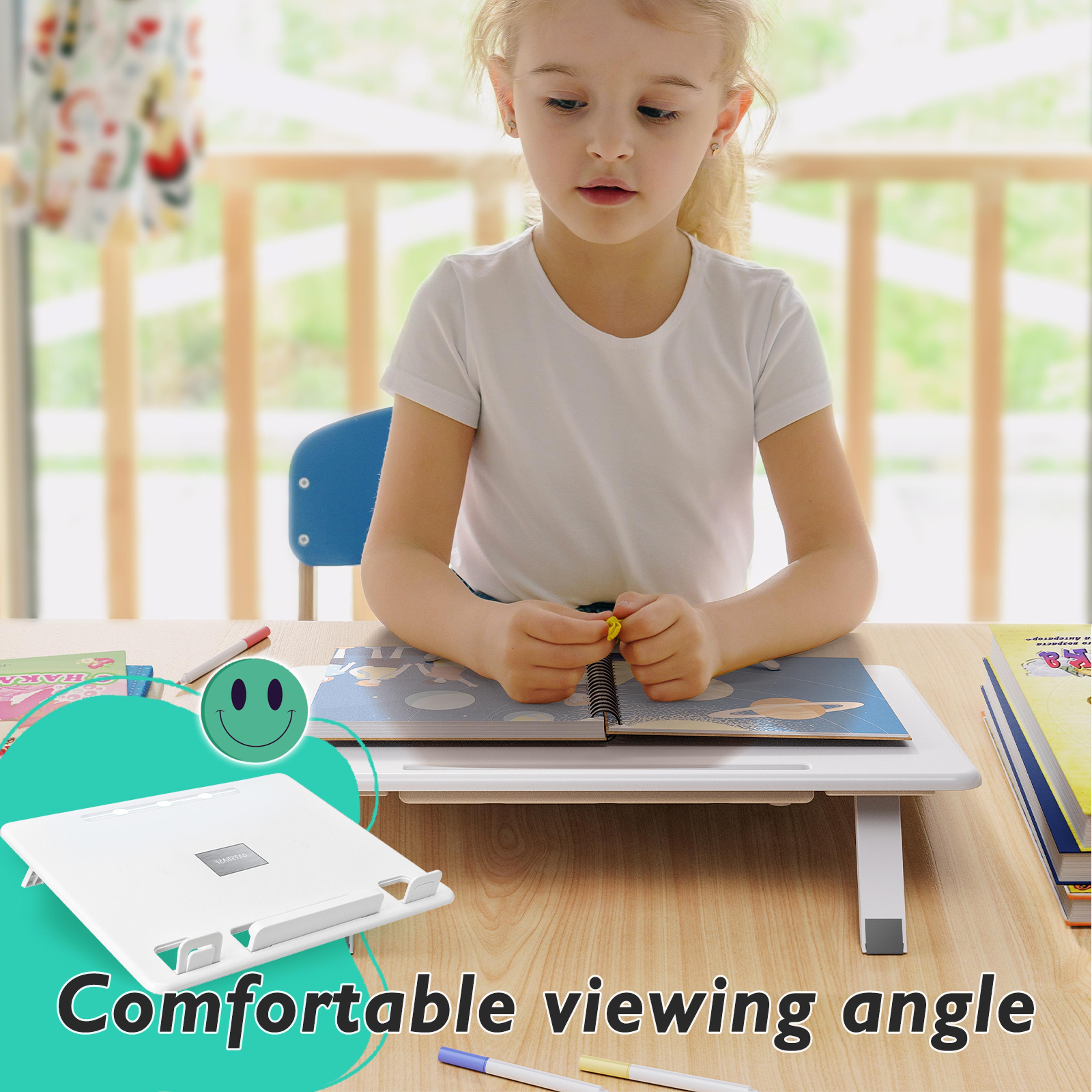 Portable Laptop And Book Stand With Cooling Holder And Page Clips 1