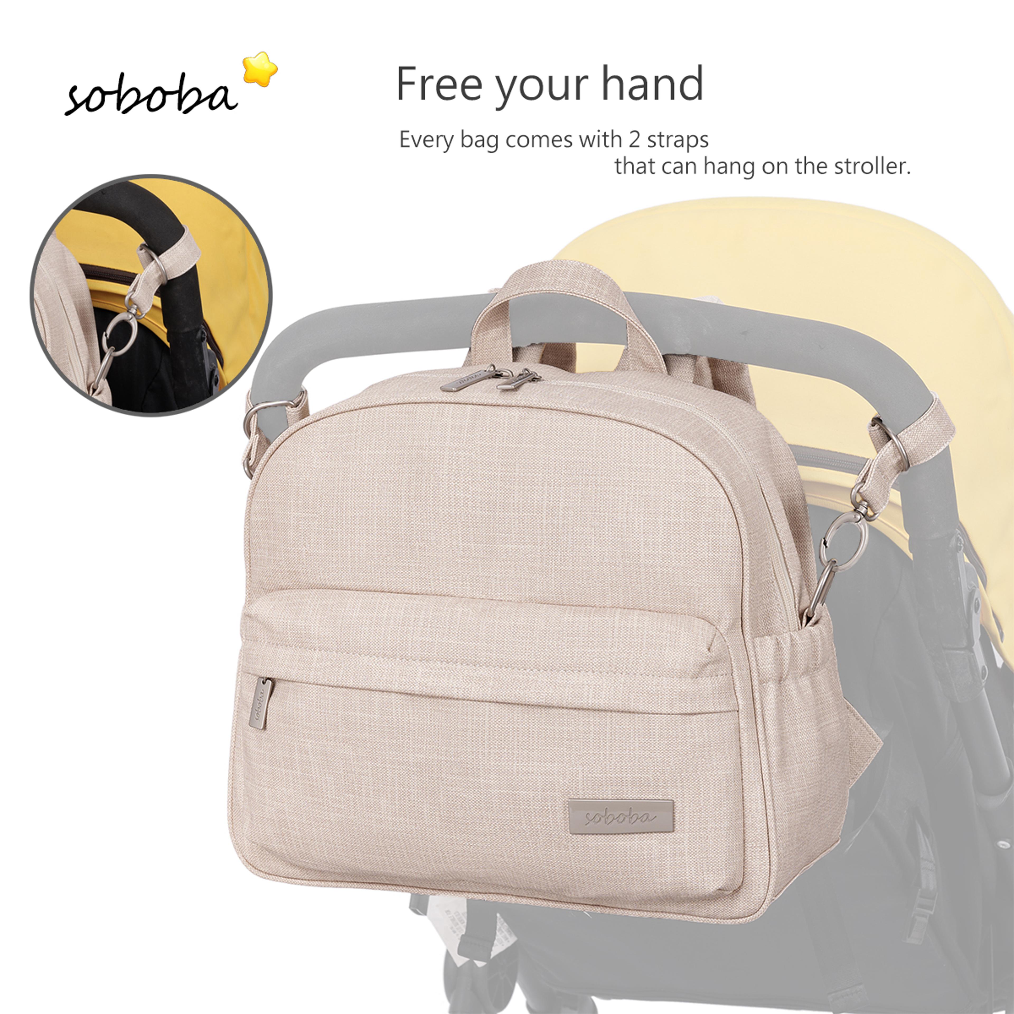 Waterproof Diaper Backpack Large Capacity Nappy Changing Bag With Two Straps 3
