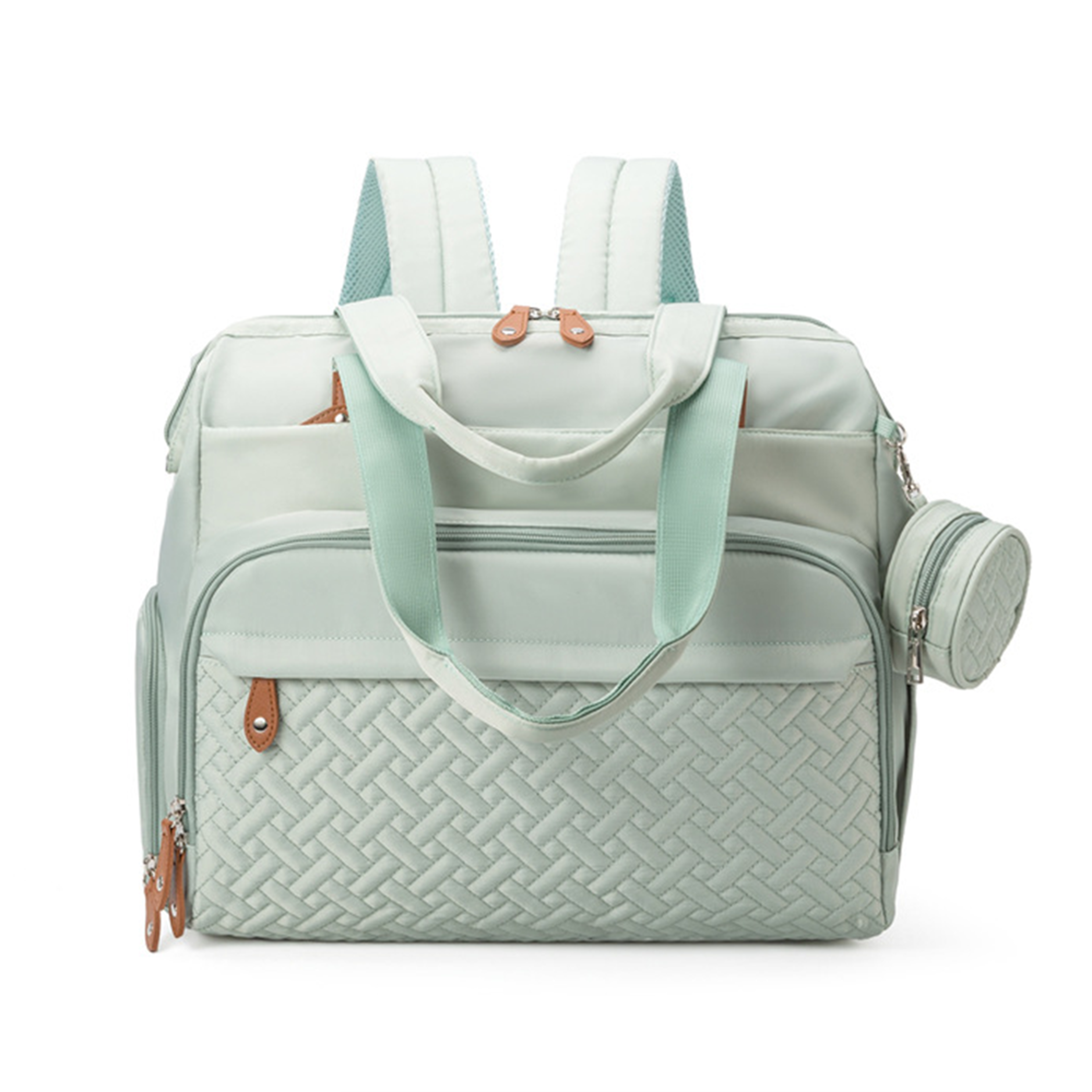 Large Capacity Waterproof Diaper Bag Backpack With Changing Pad Stroller Hooks And Pacifier Holder 0