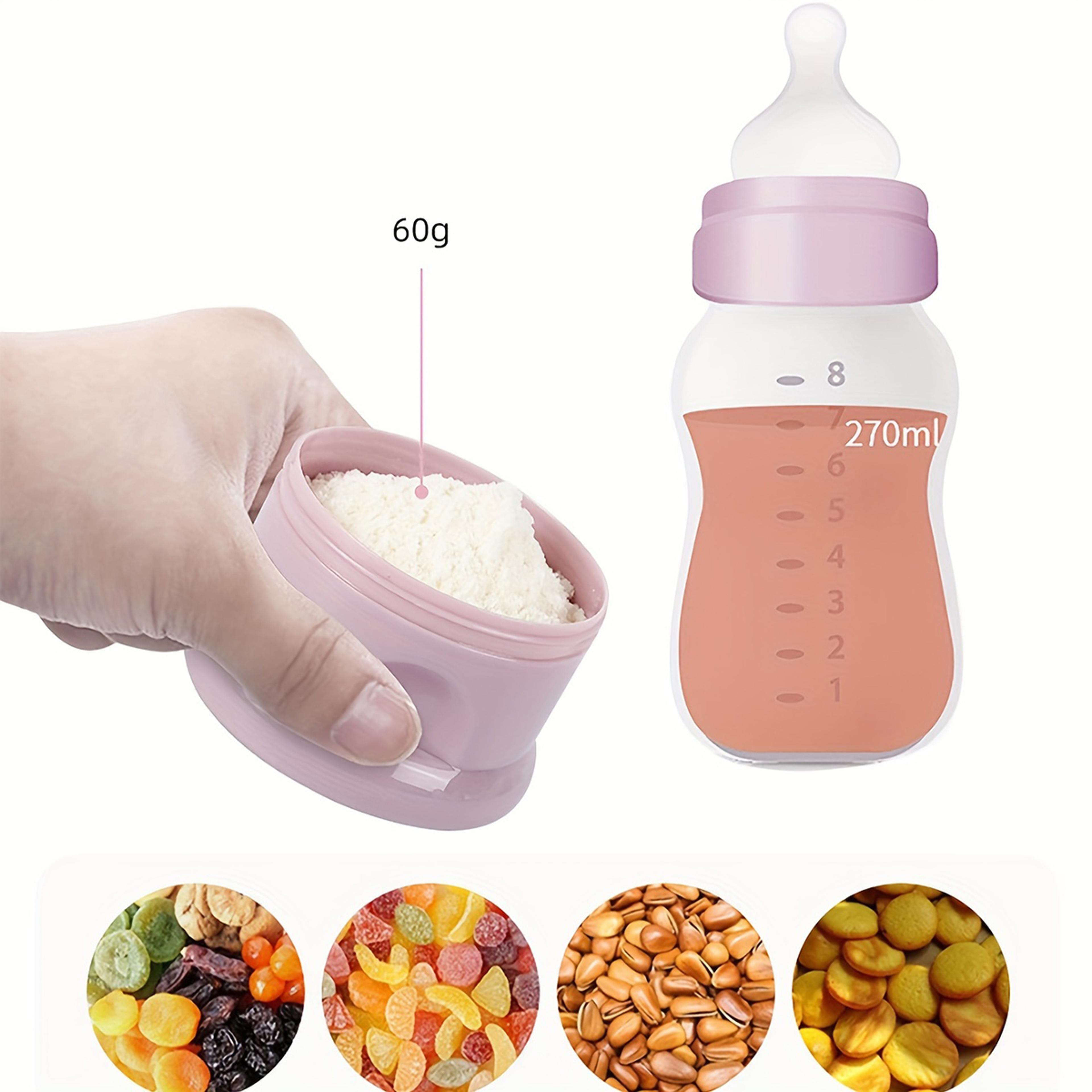 Stackable Baby Formula Dispenser And Portable Snack Box Container With Carrying Strap 3