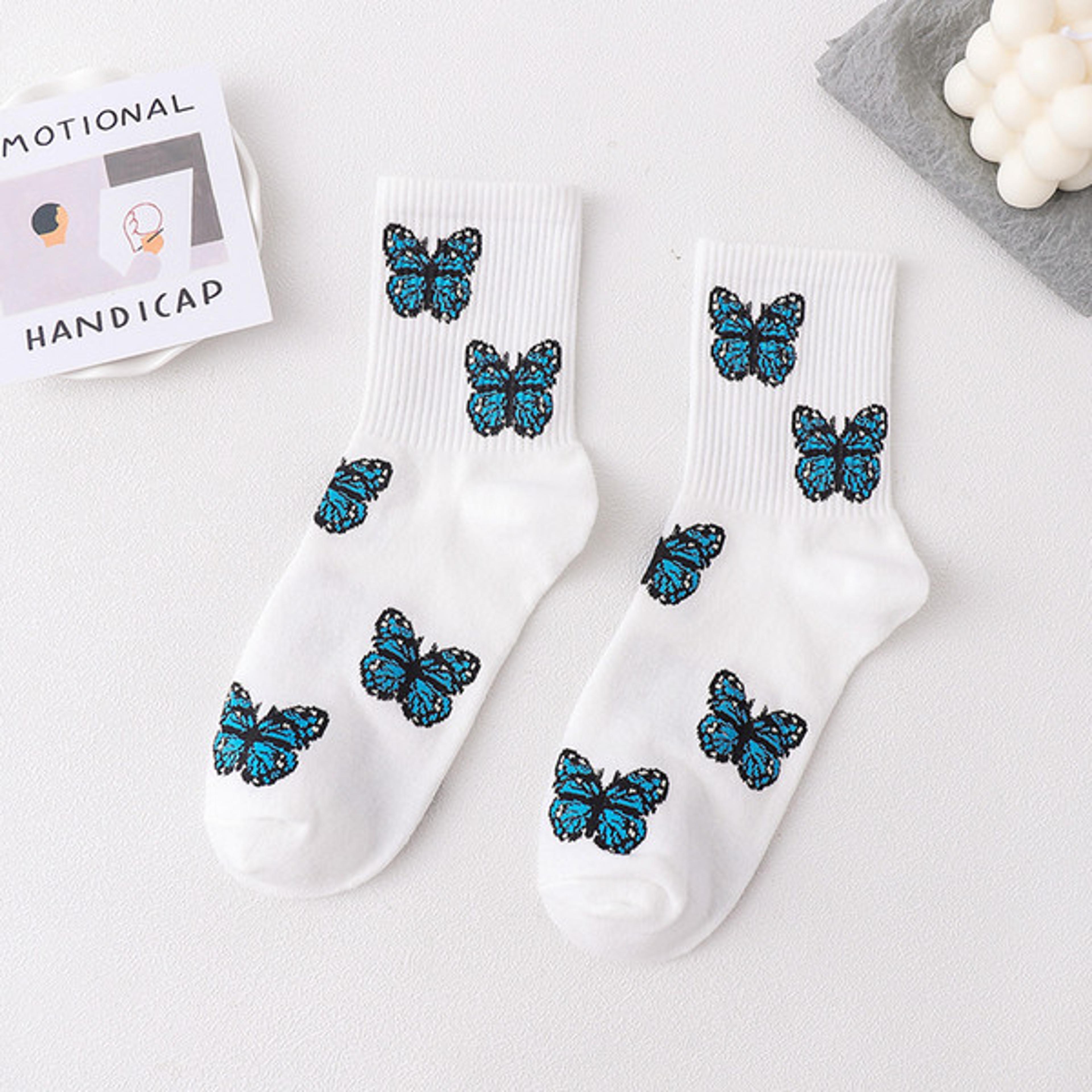 Cute Butterfly Print Crew Socks (4).jpg
