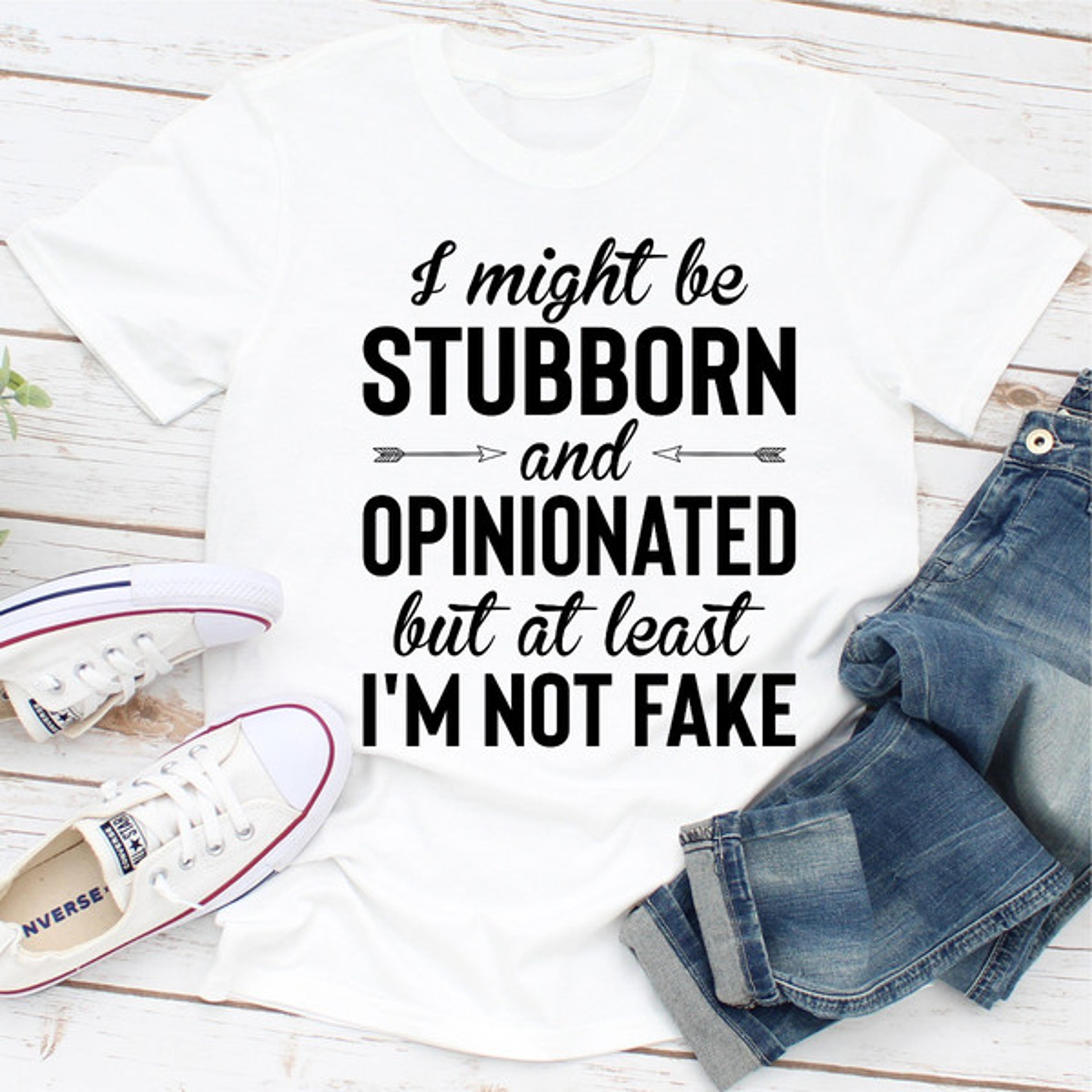 i might be stubborn and opinionated but at least i'm not fake