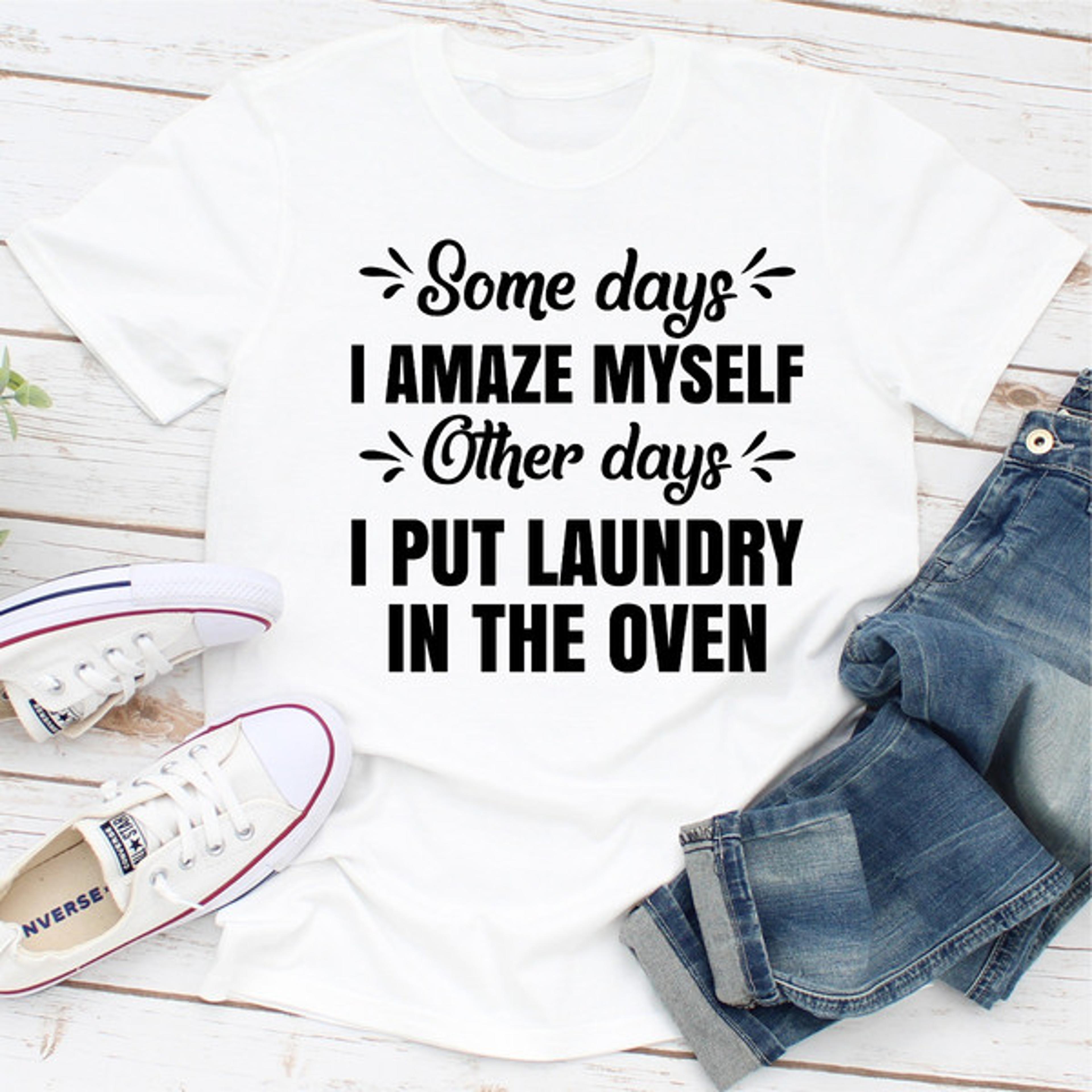 some days i amaze myself other days i put laundry in the oven