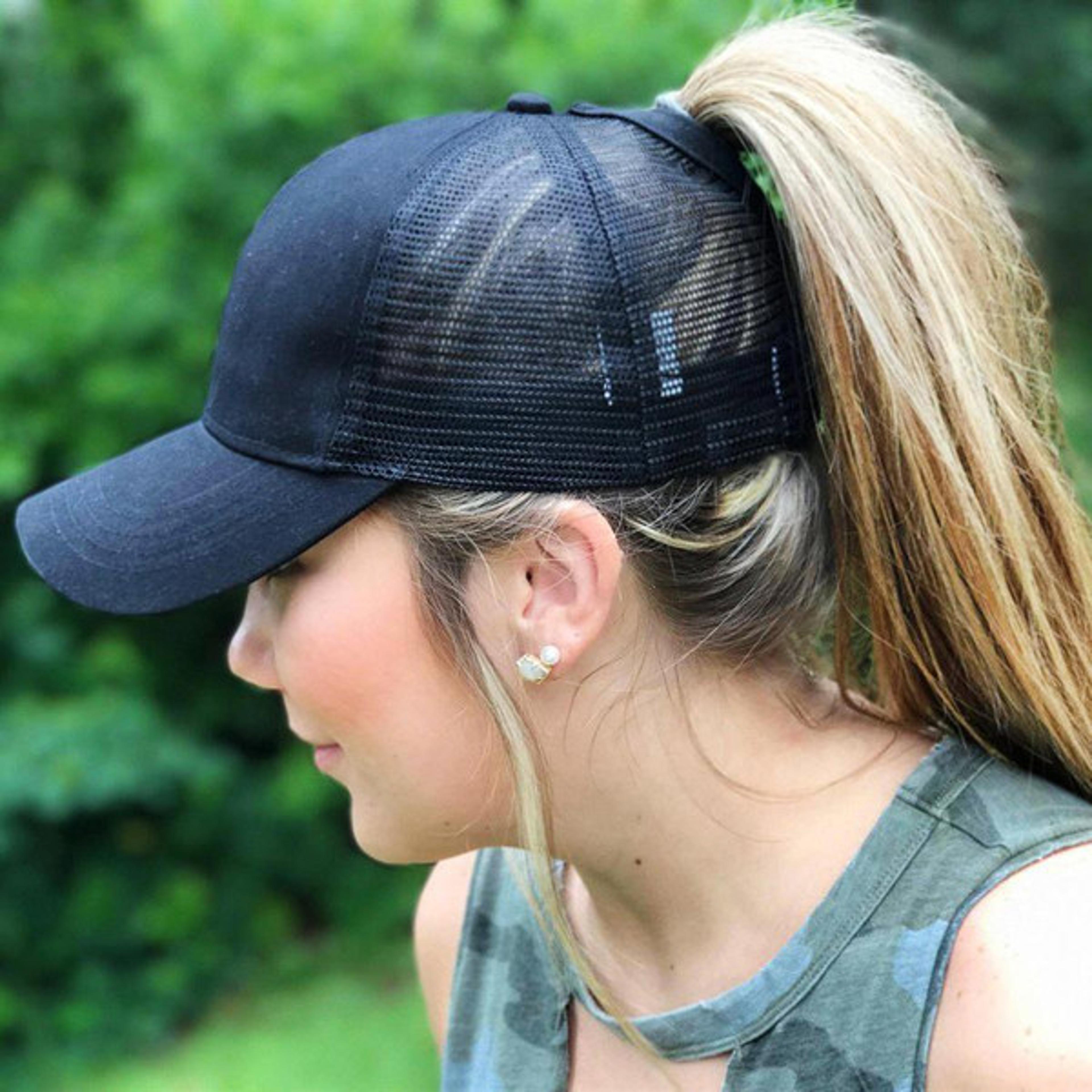 ponytail baseball cap – perfect gift for women | stylish high ponytail hat